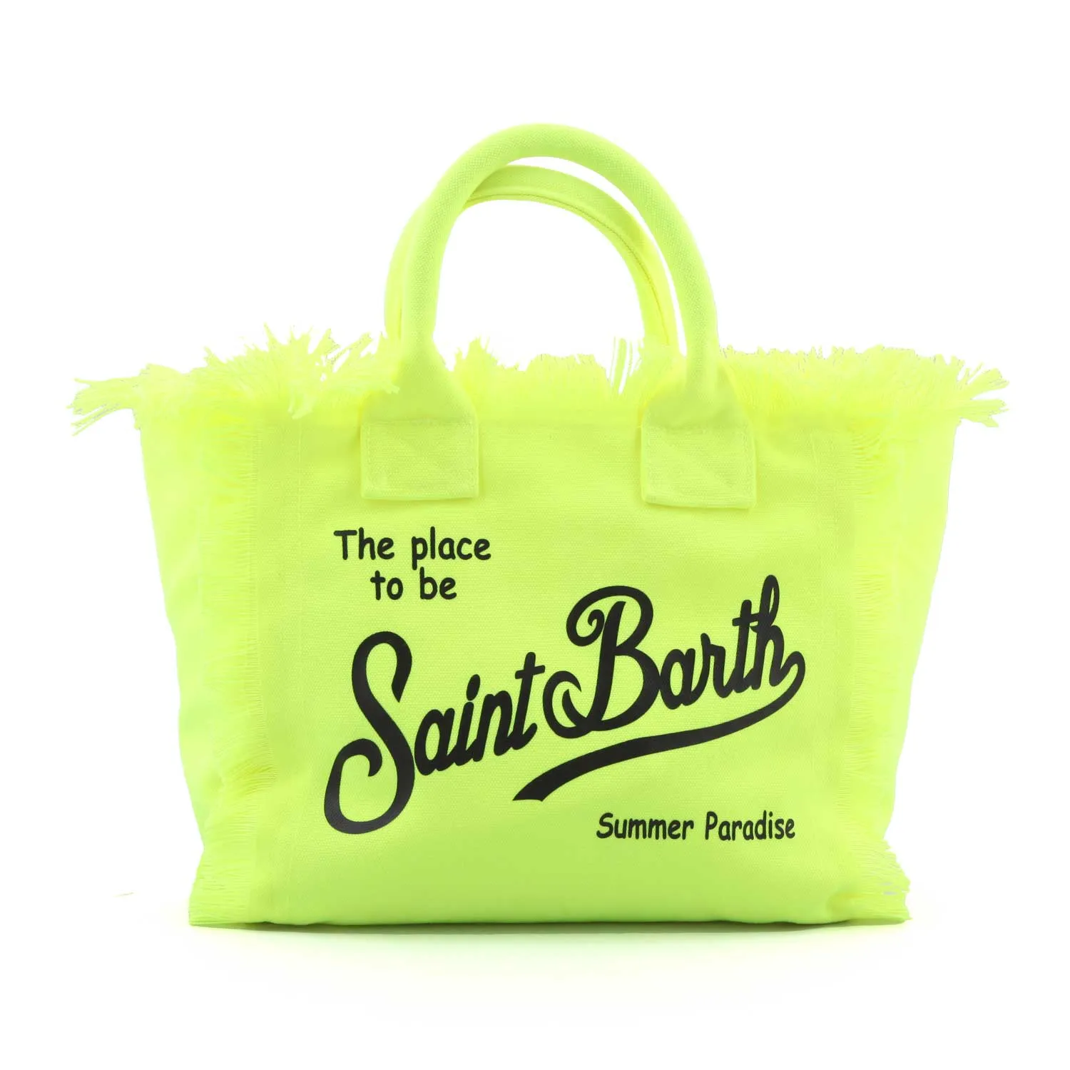 Borsa A Mano Colette Giallo Fluo Con Loghi Neri