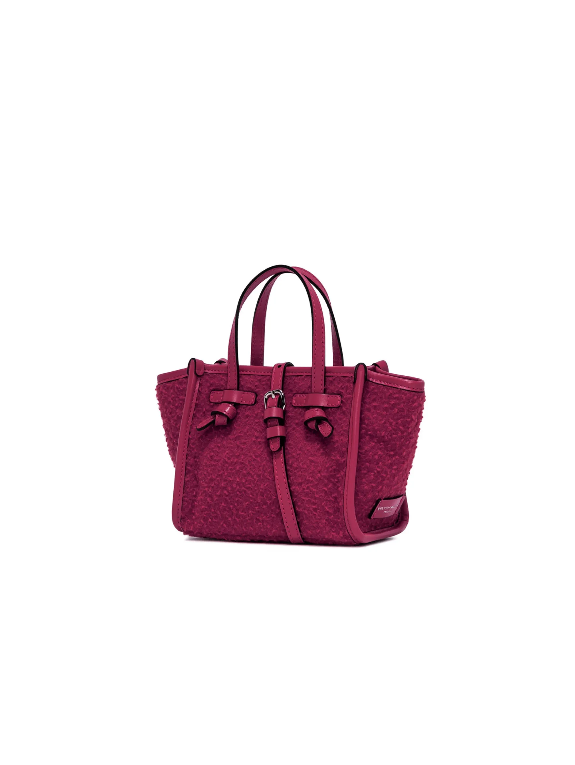 Borsa a Mano in Tessuto Casentino Fucsia