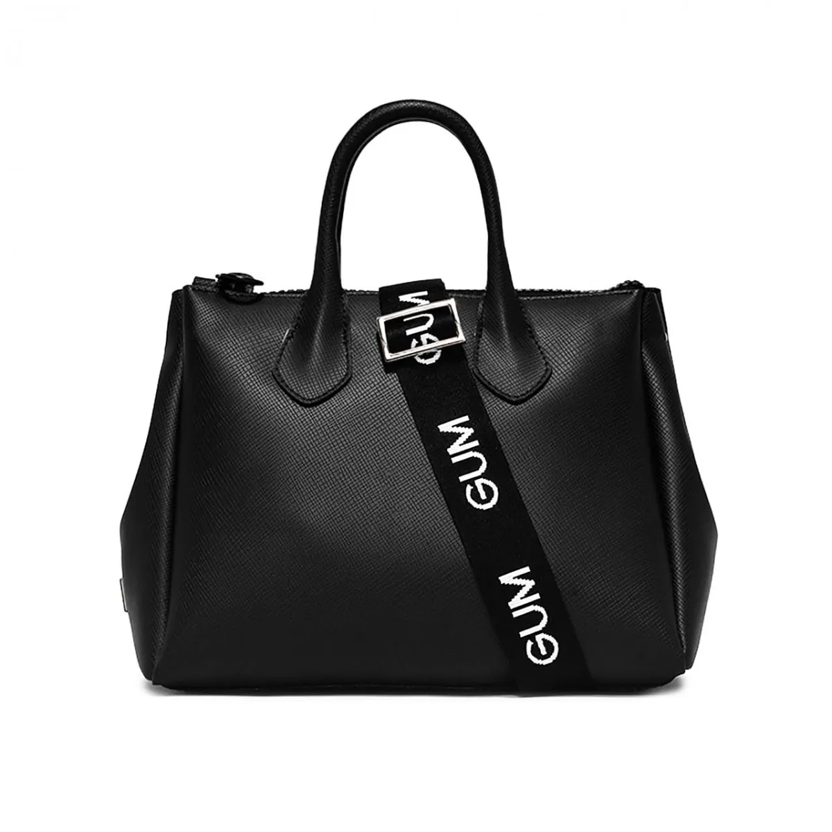 Borsa a Mano Medium Re Gum, Nero Bianco