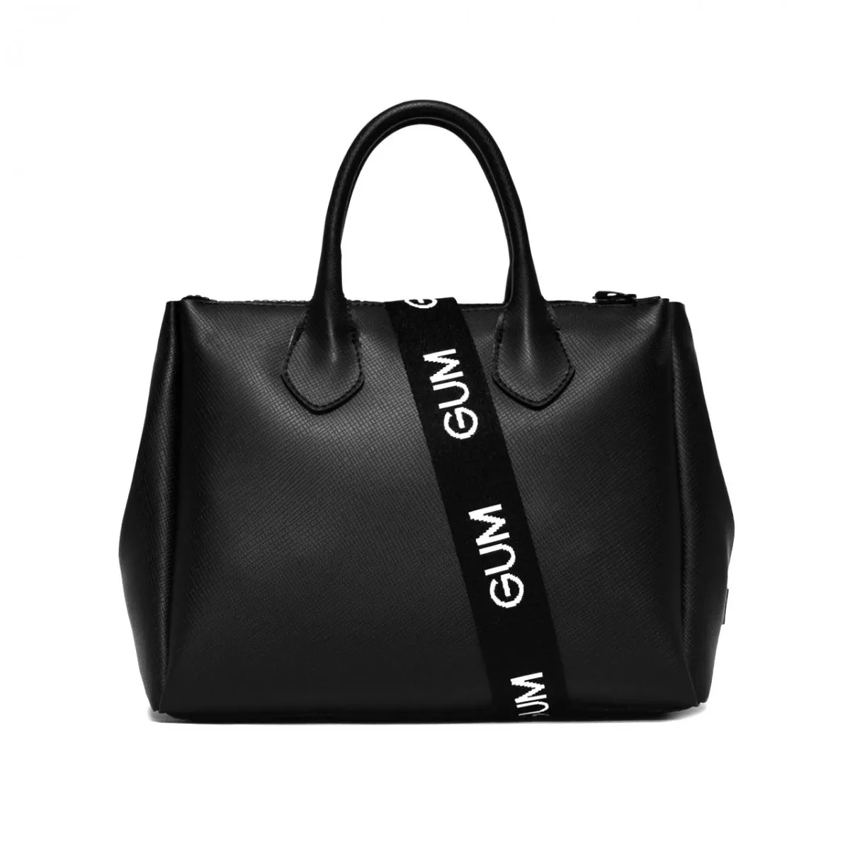 Borsa a Mano Medium Re Gum, Nero Bianco