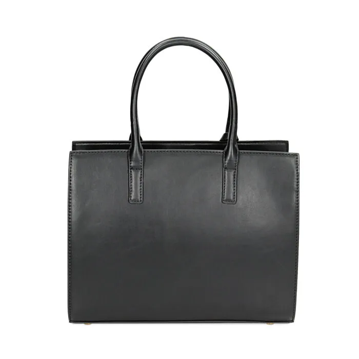 Borsa a mano nera con zip