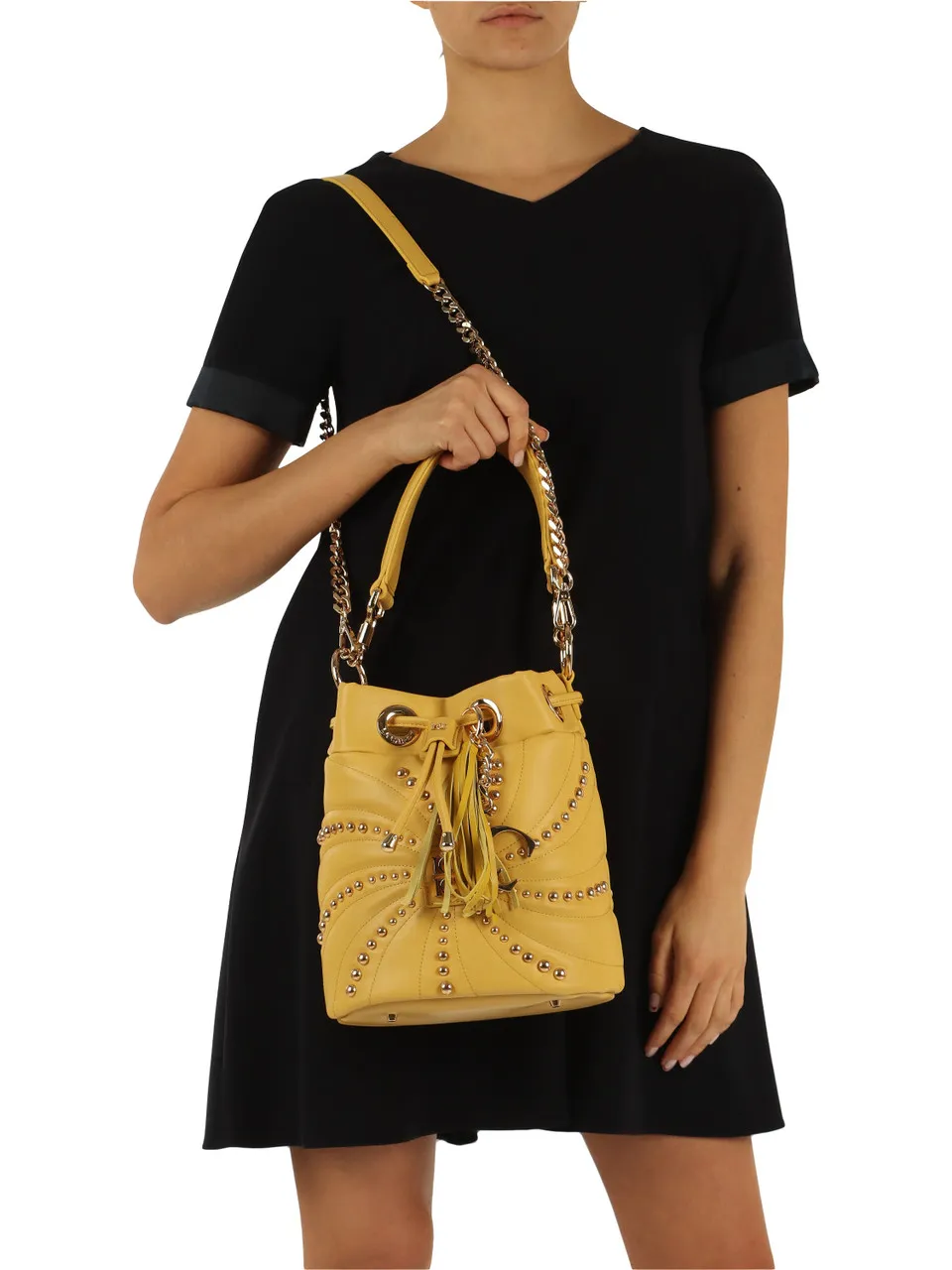 Borsa a secchiello OYSTER STUDS