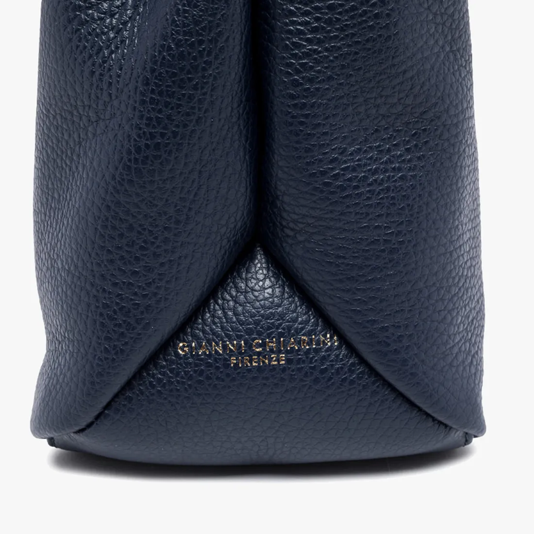 Borsa a spalla Gianni Chiarini Leila in pelle martellata blu