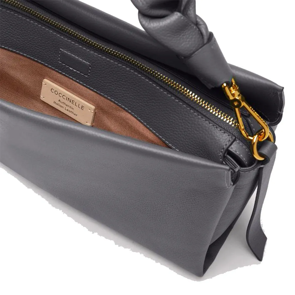 Borsa Donna a Mano COCCINELLE in Pelle Linea Boheme Medium colore Ardesia - Citronella