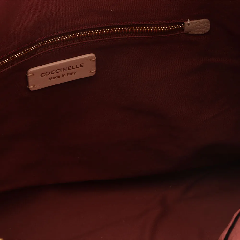 Borsa Donna a Mano con Tracolla COCCINELLE in Pelle linea Estelle colore Powder Pink