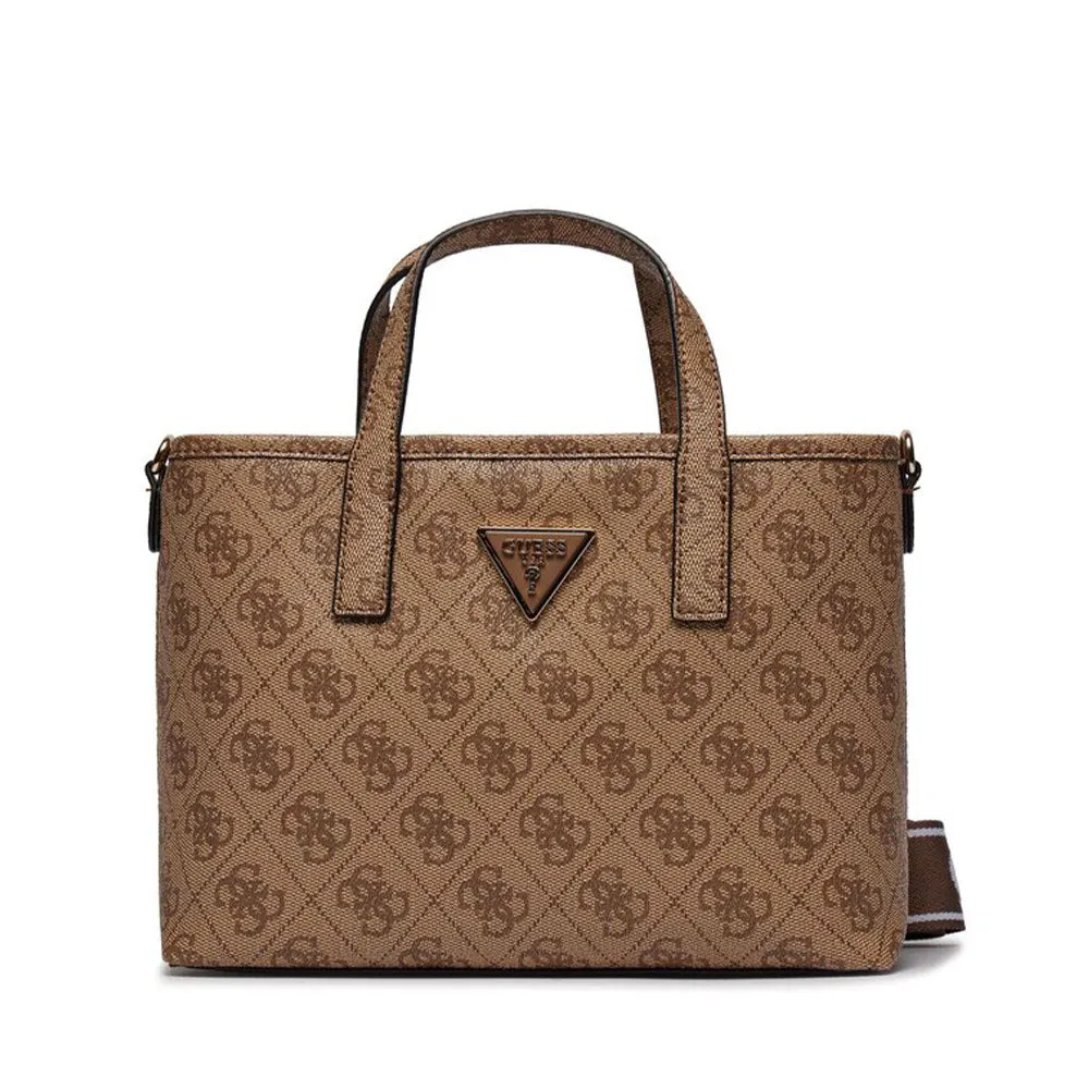 Borsa Donna a Mano con Tracolla GUESS Linea Latona Mini Colore Latte Logo