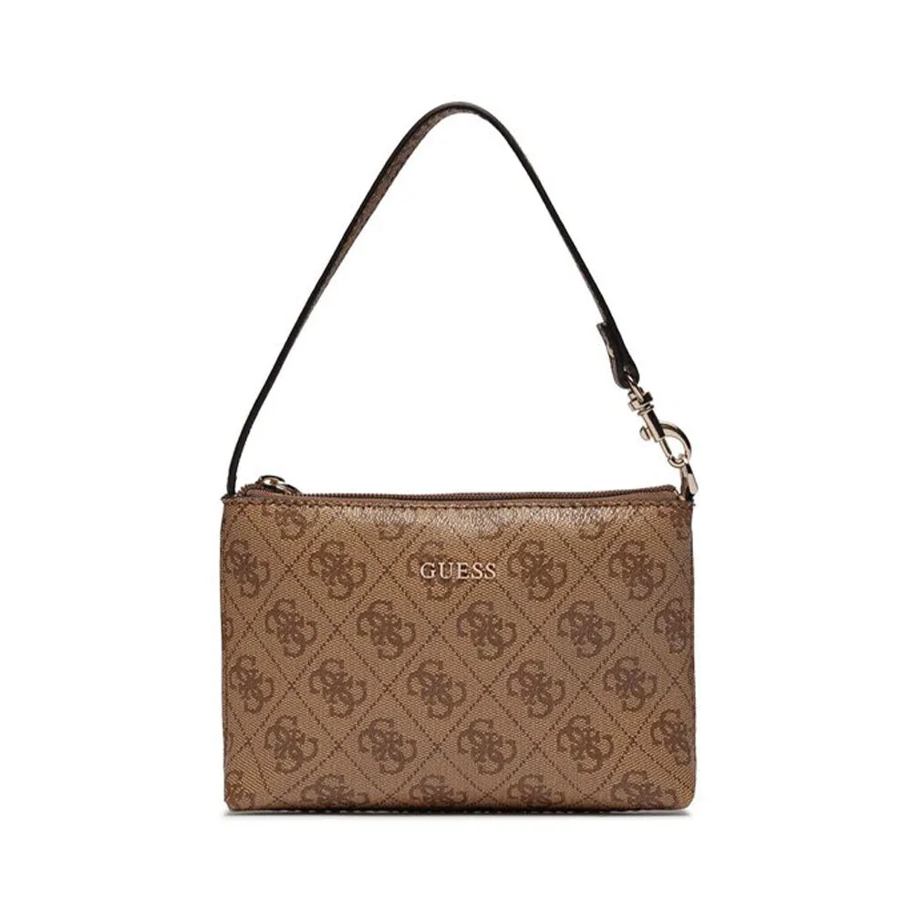 Borsa Donna a Mano con Tracolla GUESS Linea Latona Mini Colore Latte Logo