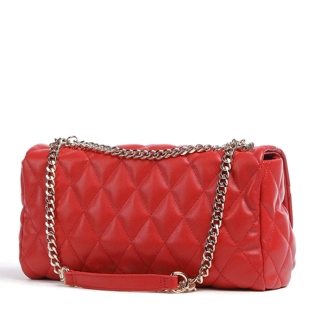Borsa Donna a Tracolla LIU JO Ecosostenibile Matelassè Rosso Fragola con Charms