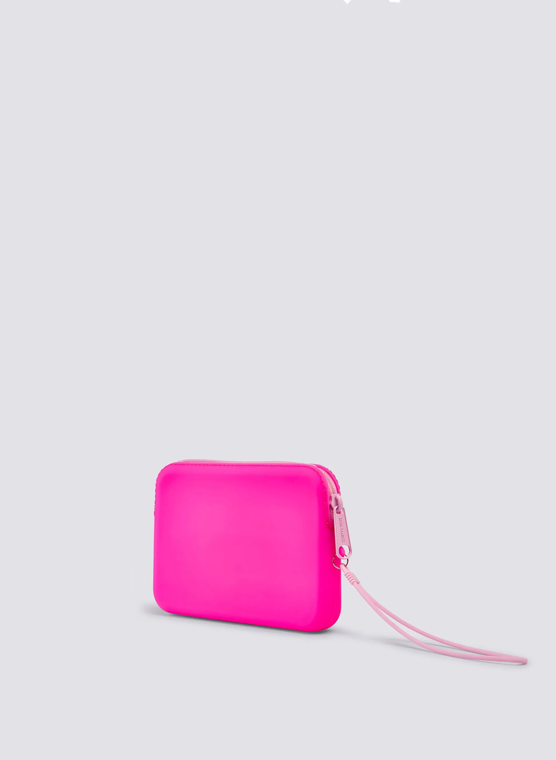 borsa mini pochette in gomma con logo