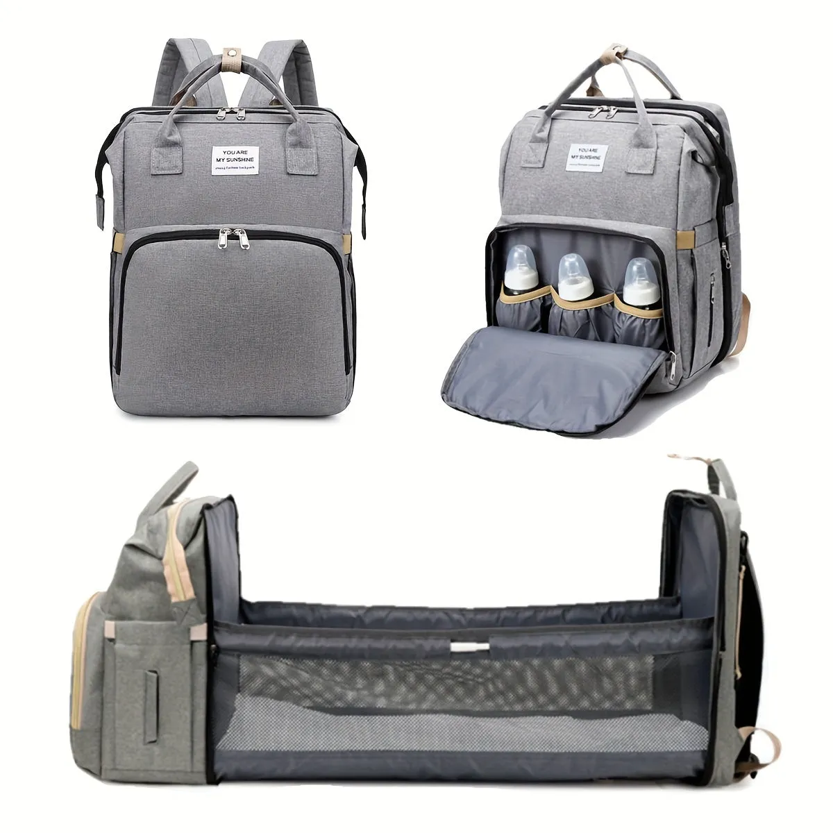 Borsa per pannolini di grande capacità da 1 pezzo, zaino portatile per mamma, regalo di Halloween, Ringraziamento e Natale