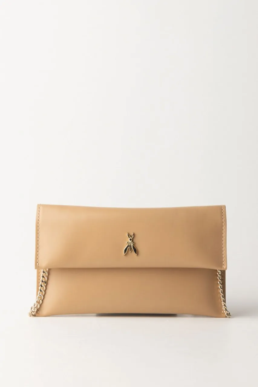 Borsa pochette con logo FLY Pompei Beige