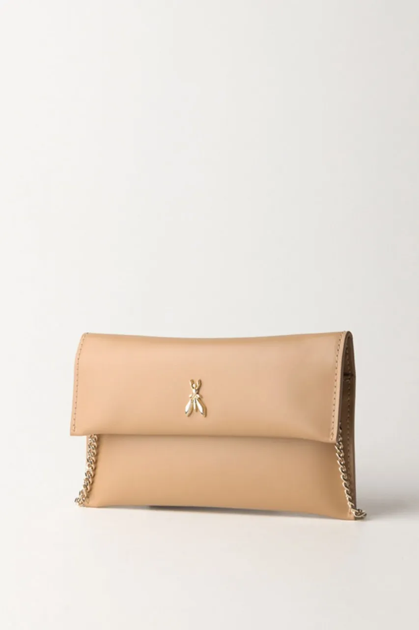 Borsa pochette con logo FLY Pompei Beige