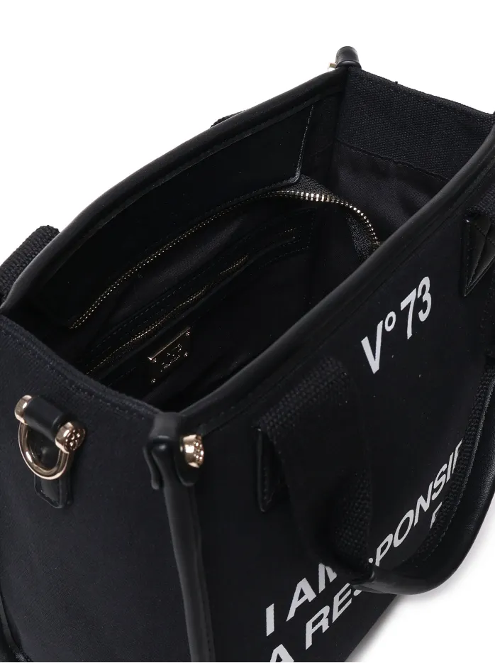 BORSA TOTE RESPONSABILITY IN CANVAS E ECOPELLE