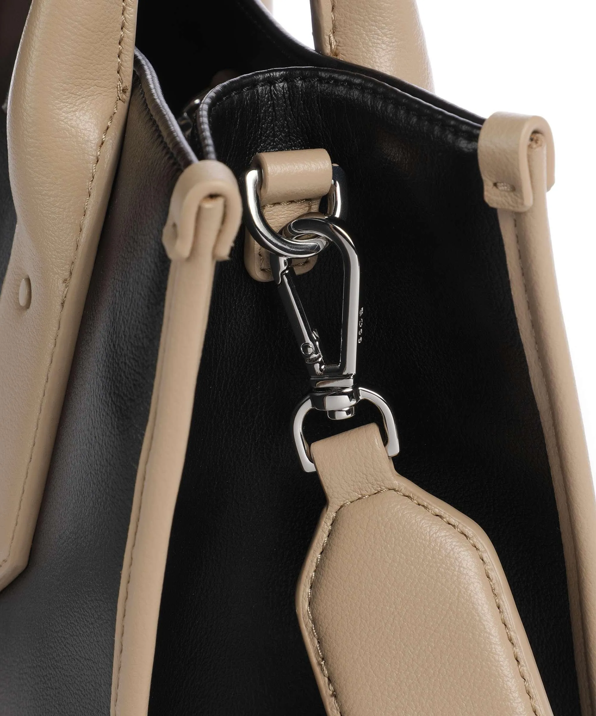  BOSS Sandy Borsa a mano pelle sintetica nero/beige  