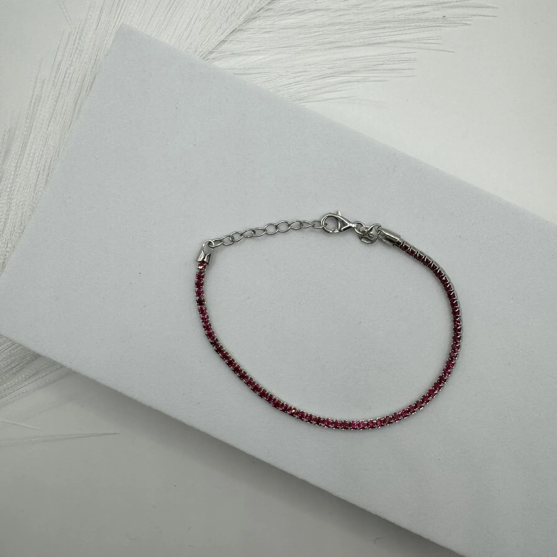 Bracciale tennis argento