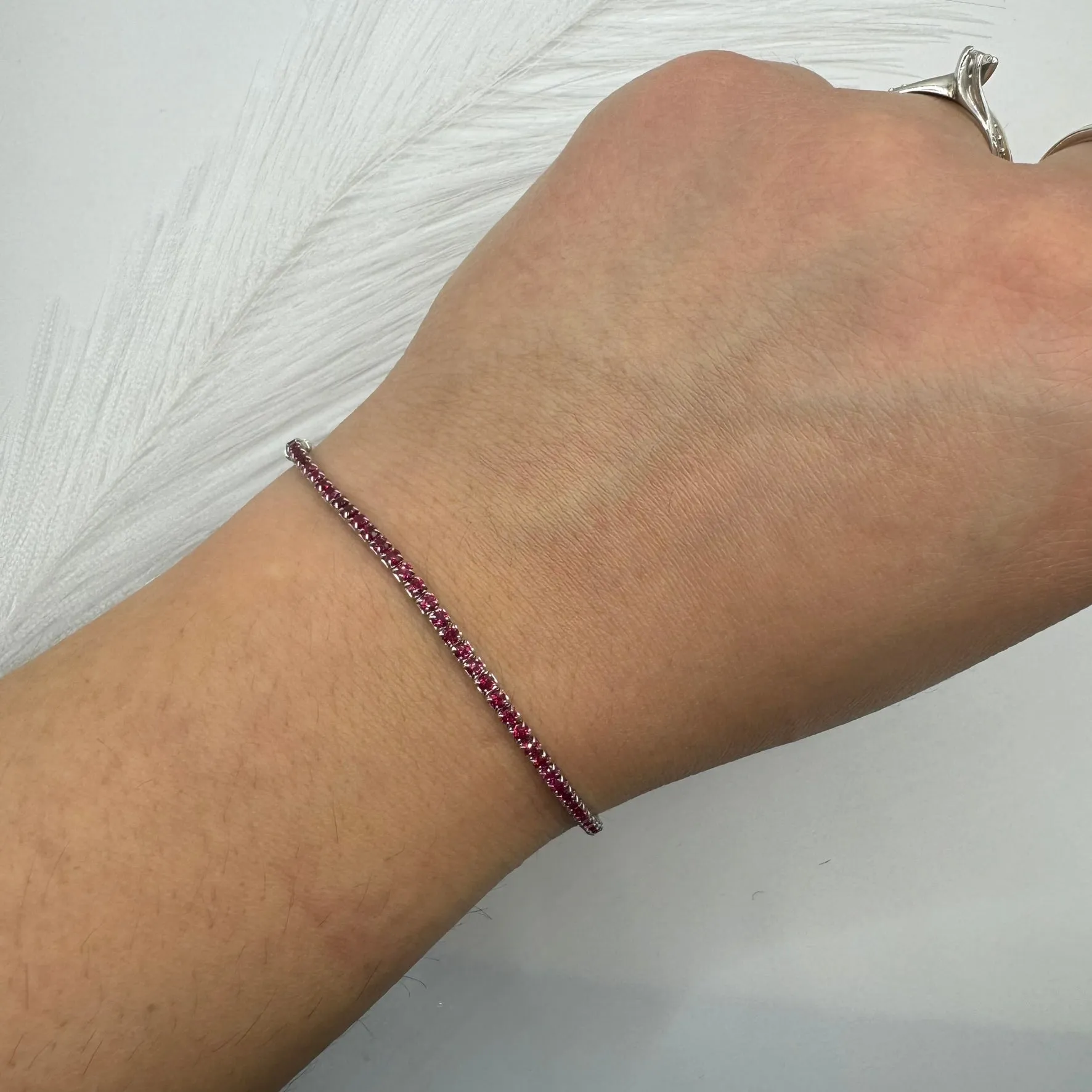 Bracciale tennis argento