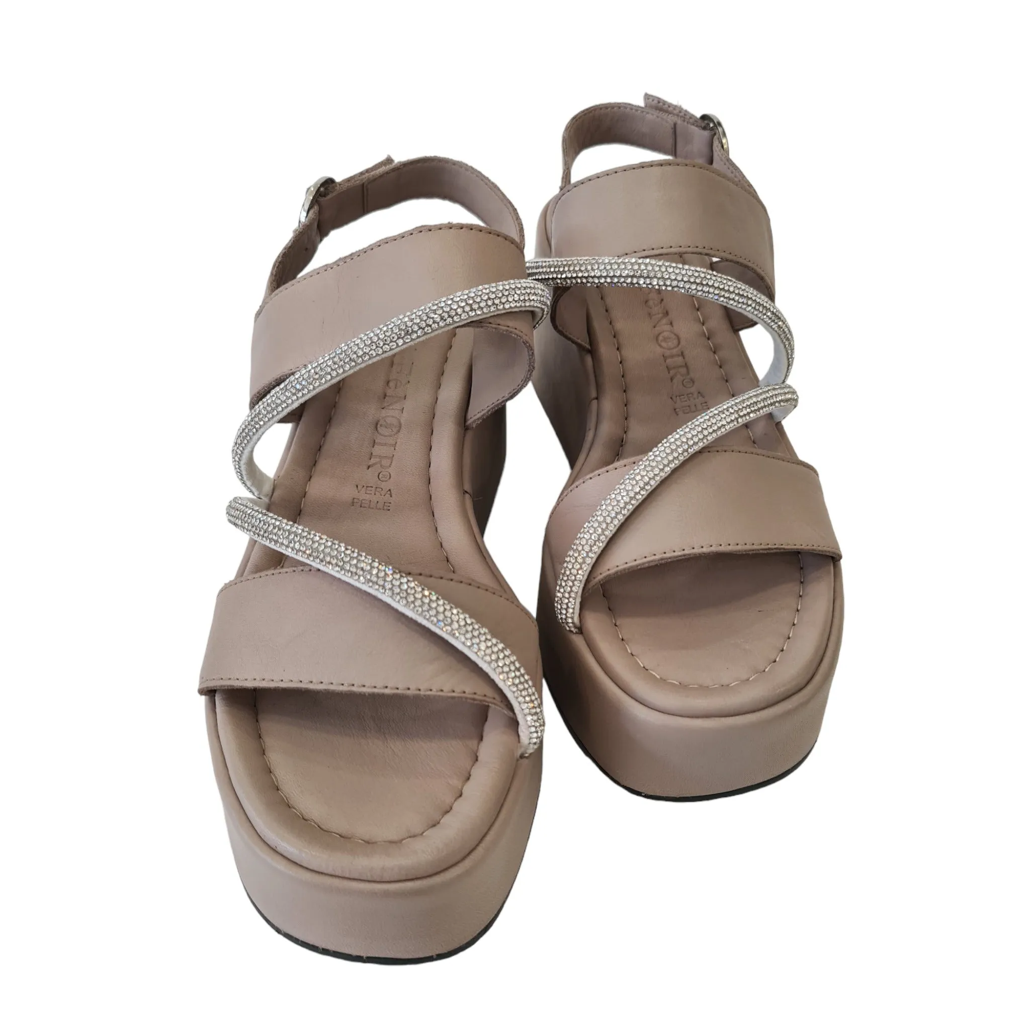 Cafenoir Sandalo Donna Taupe Strass Argento rif.750