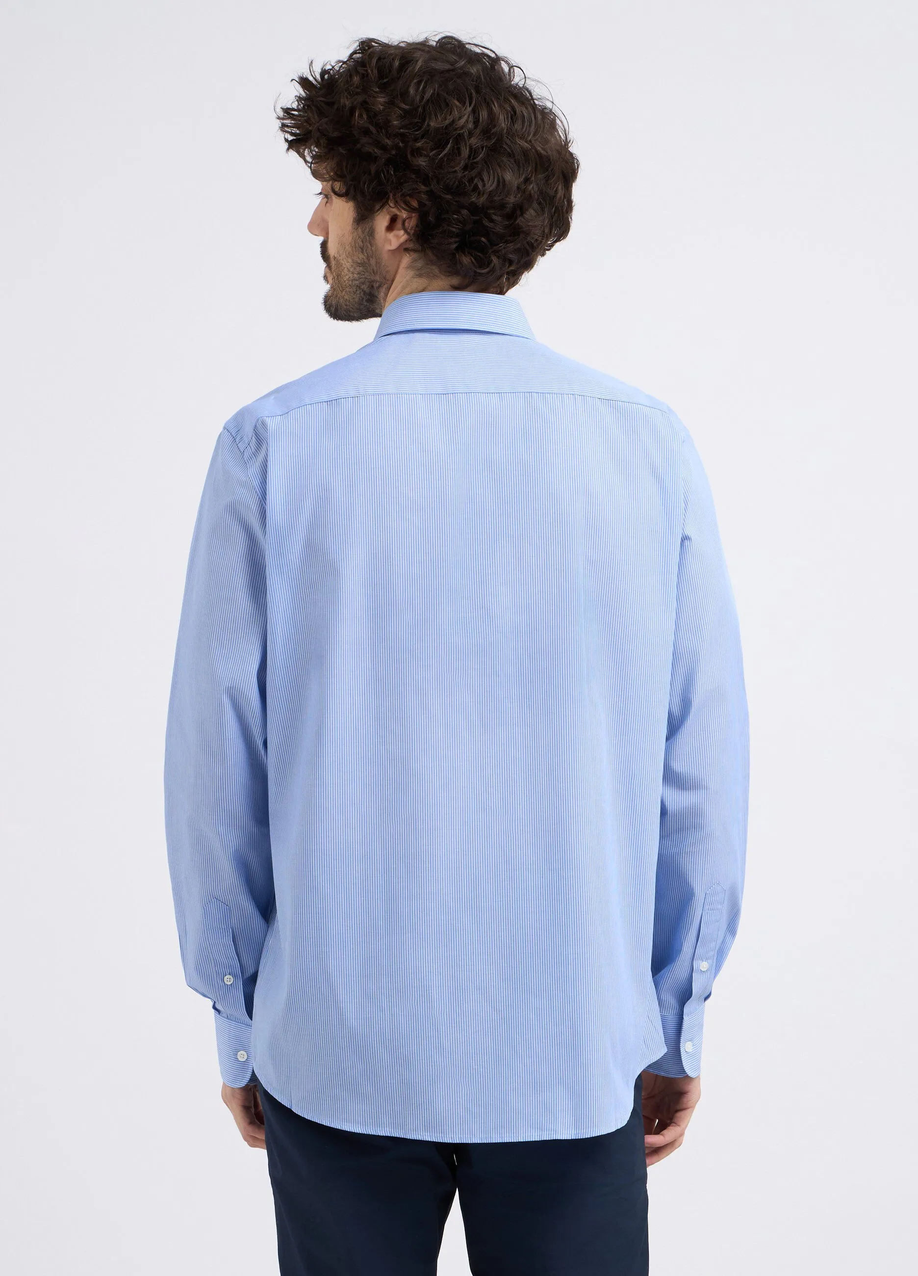 Camicia a maniche lunghe a righe uomo
