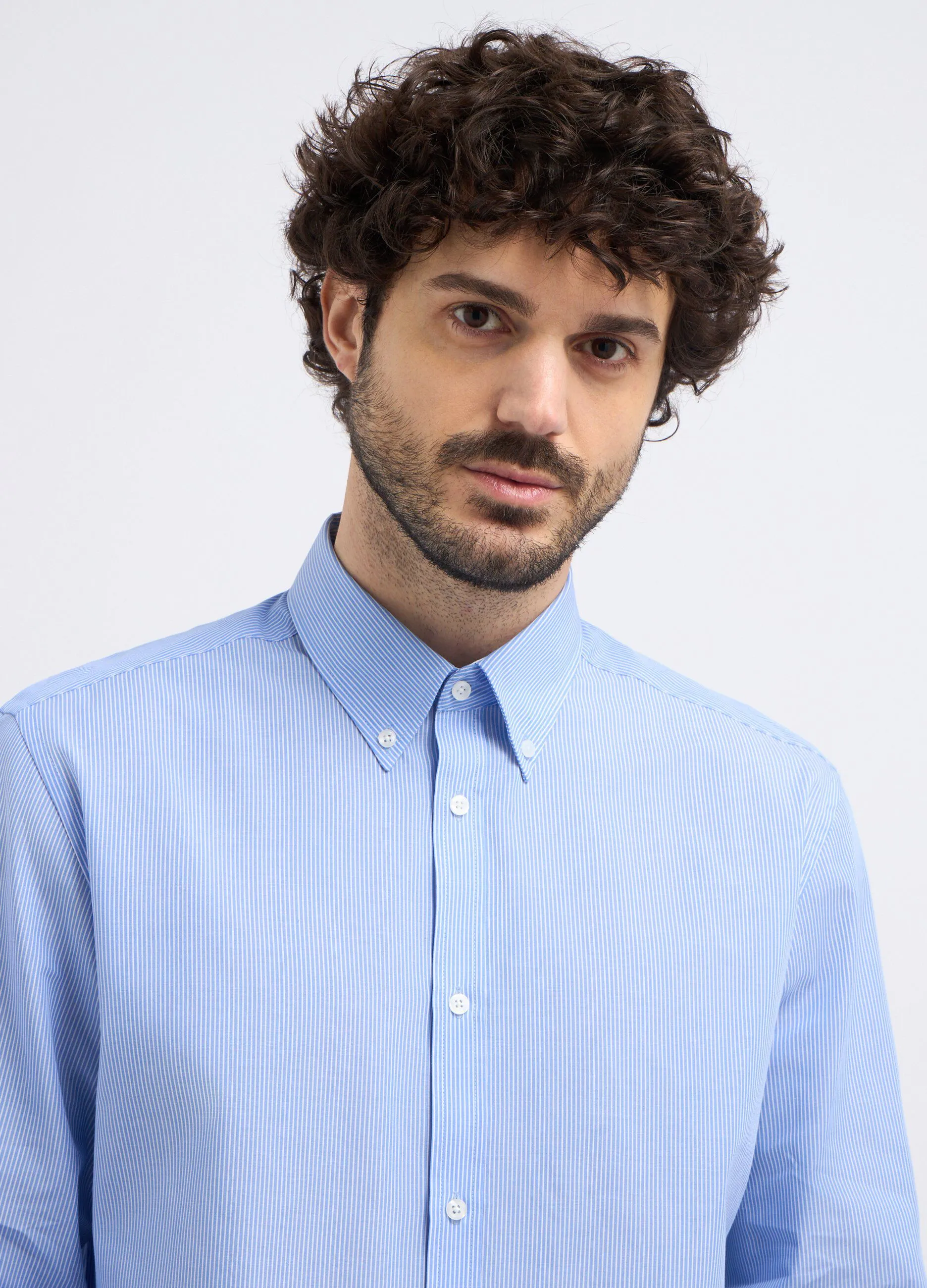 Camicia a maniche lunghe a righe uomo