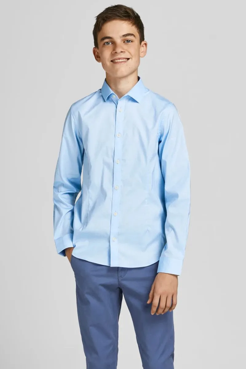 Camicia con orlo curvo Ragazzo Azzurro