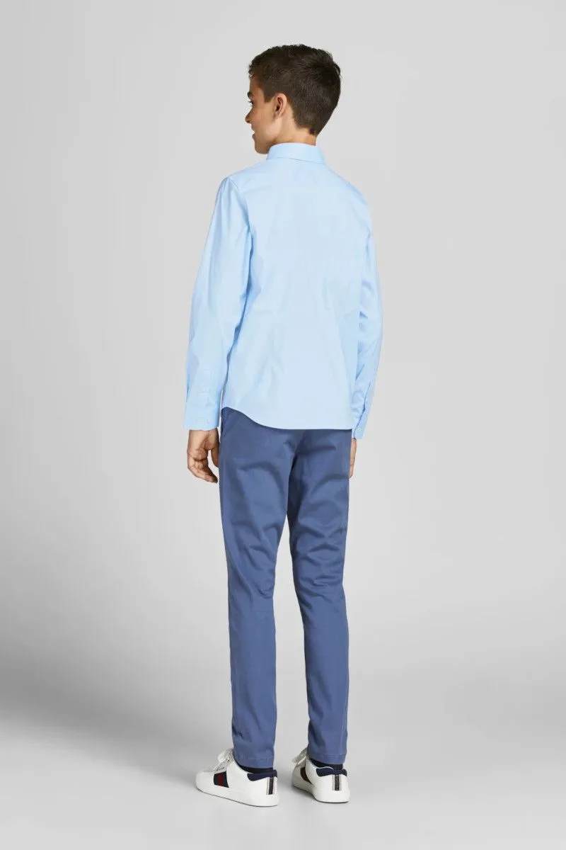 Camicia con orlo curvo Ragazzo Azzurro