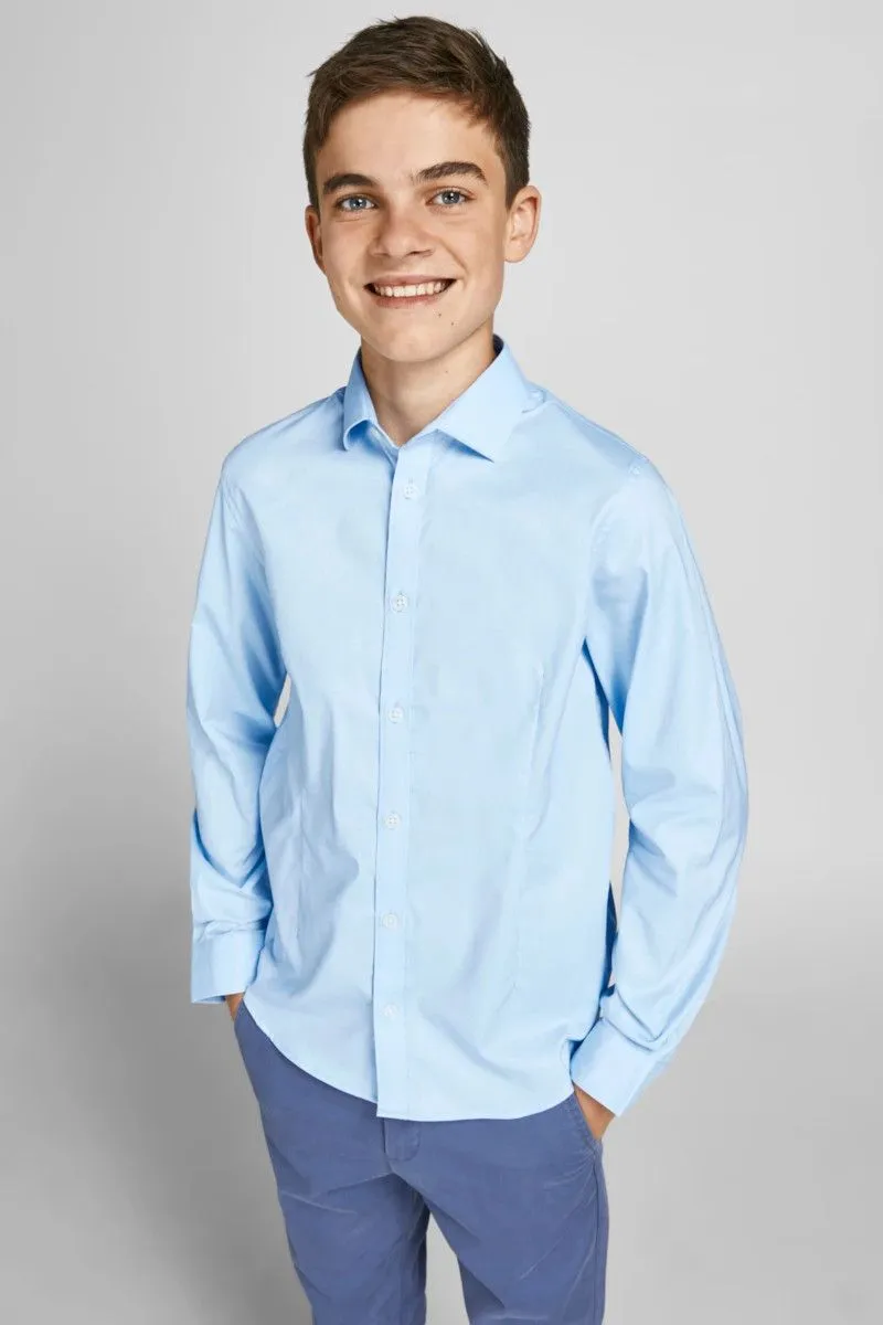 Camicia con orlo curvo Ragazzo Azzurro