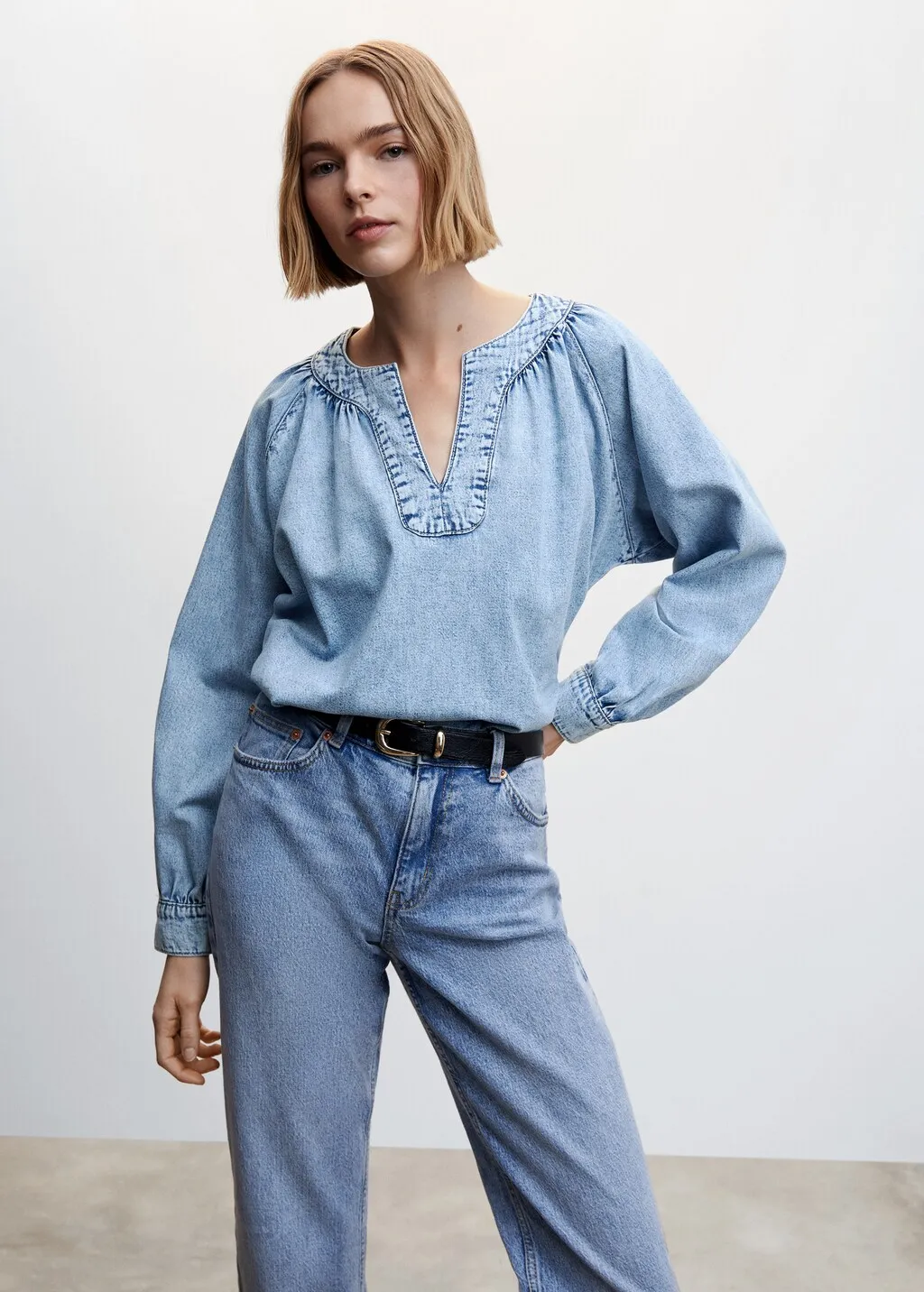 Camicia denim oversize