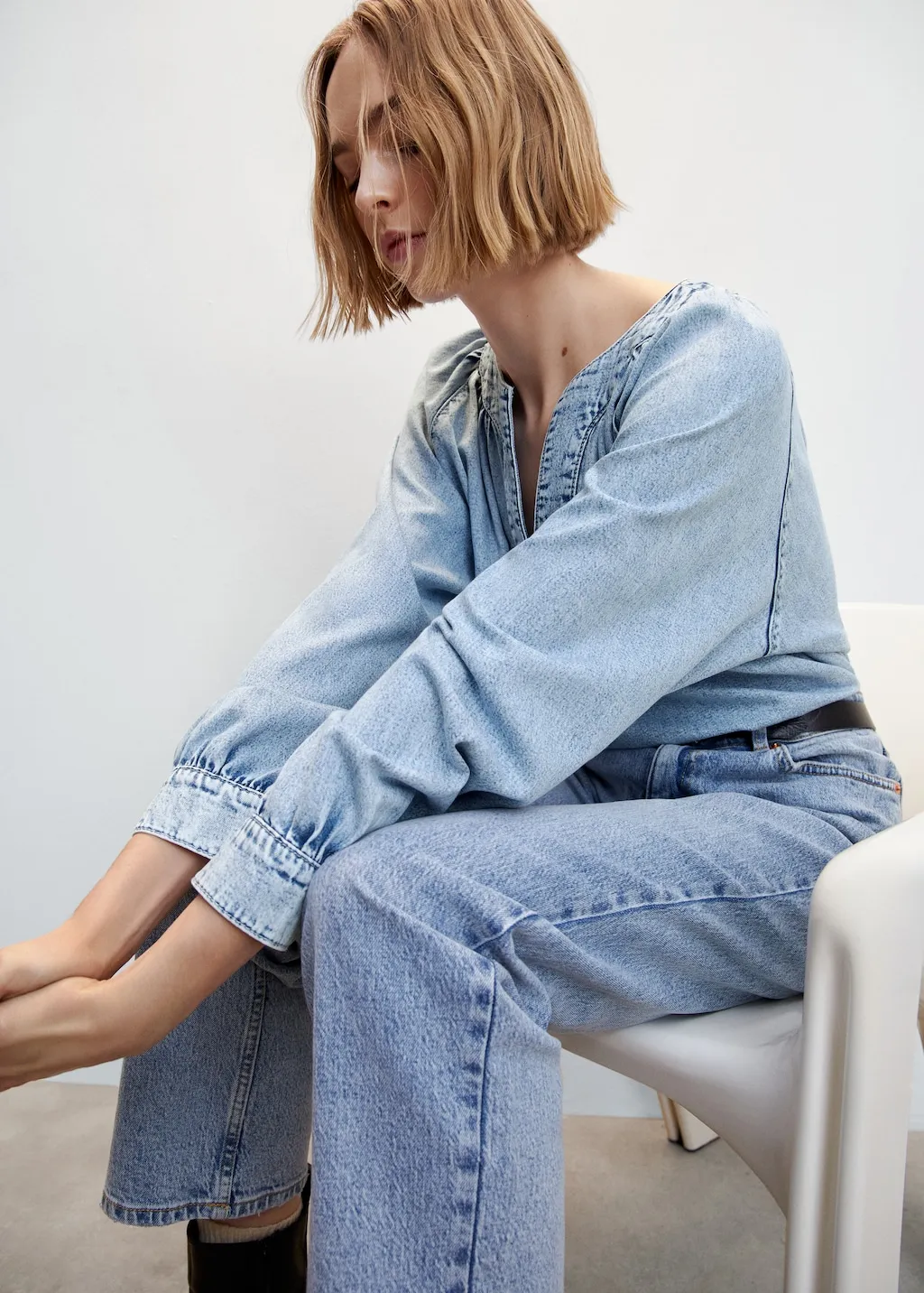Camicia denim oversize