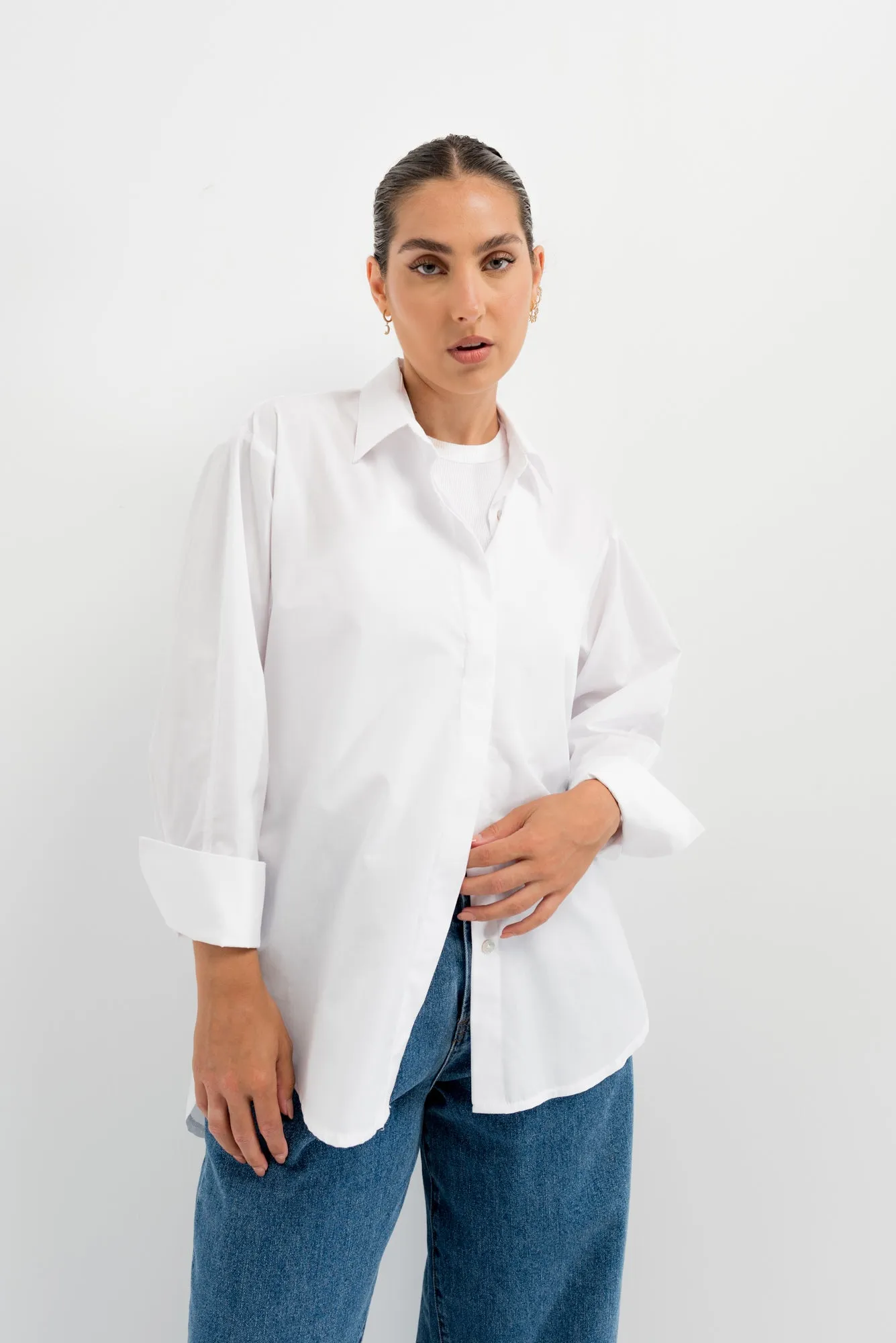 Camisa oversize popelin