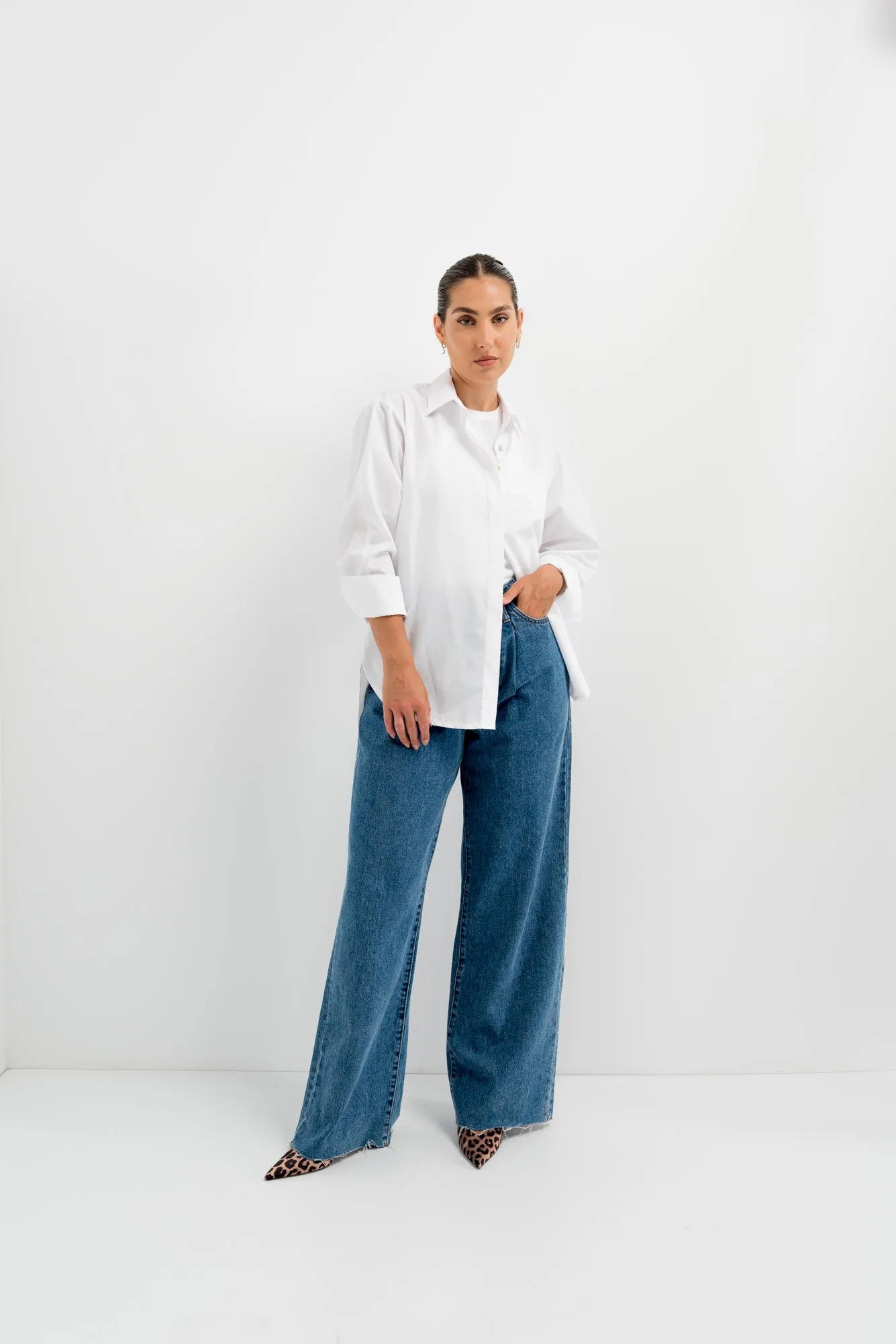 Camisa oversize popelin