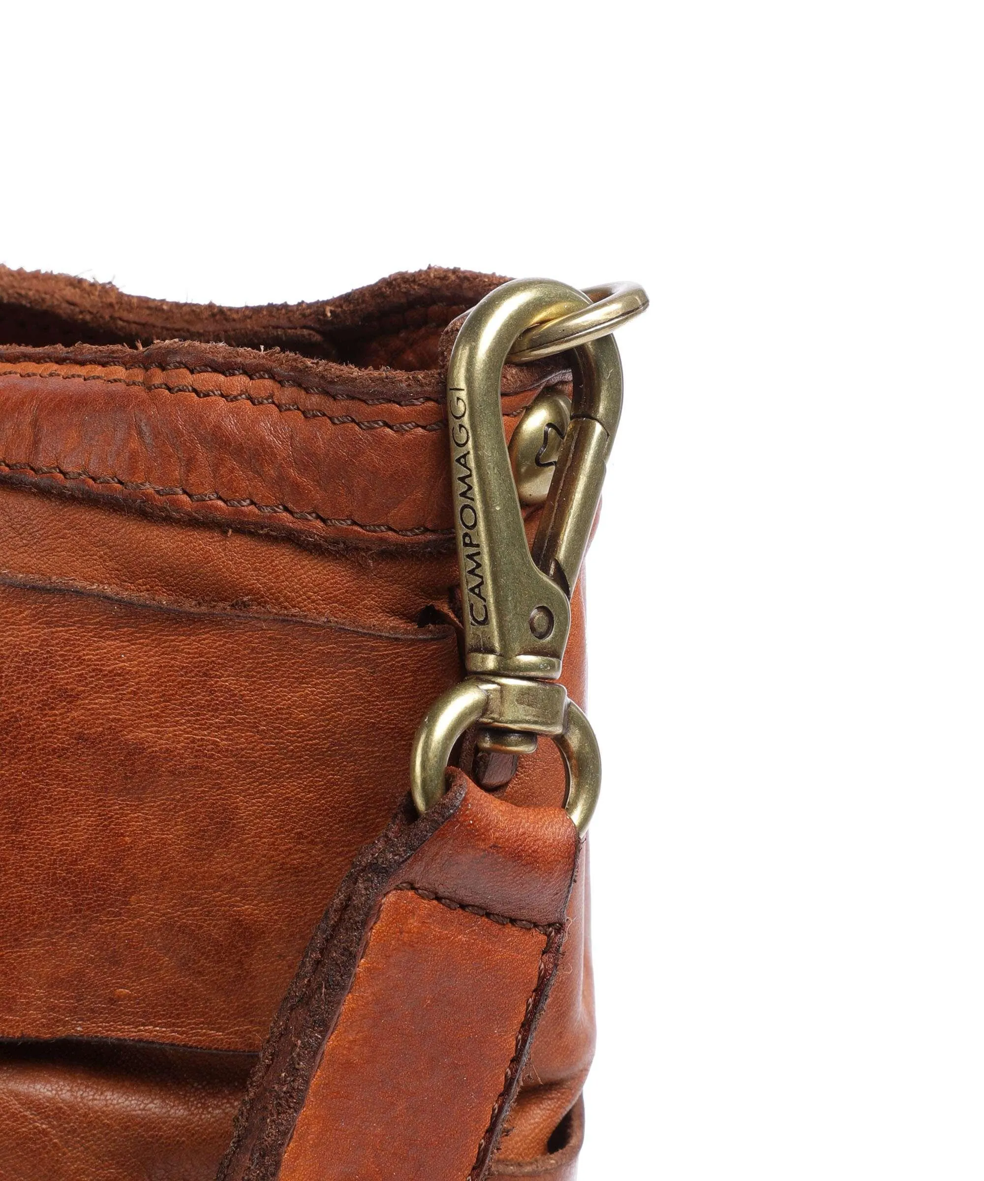  Campomaggi Borsa a mano pelle di vacchetta finemente grana cognac  