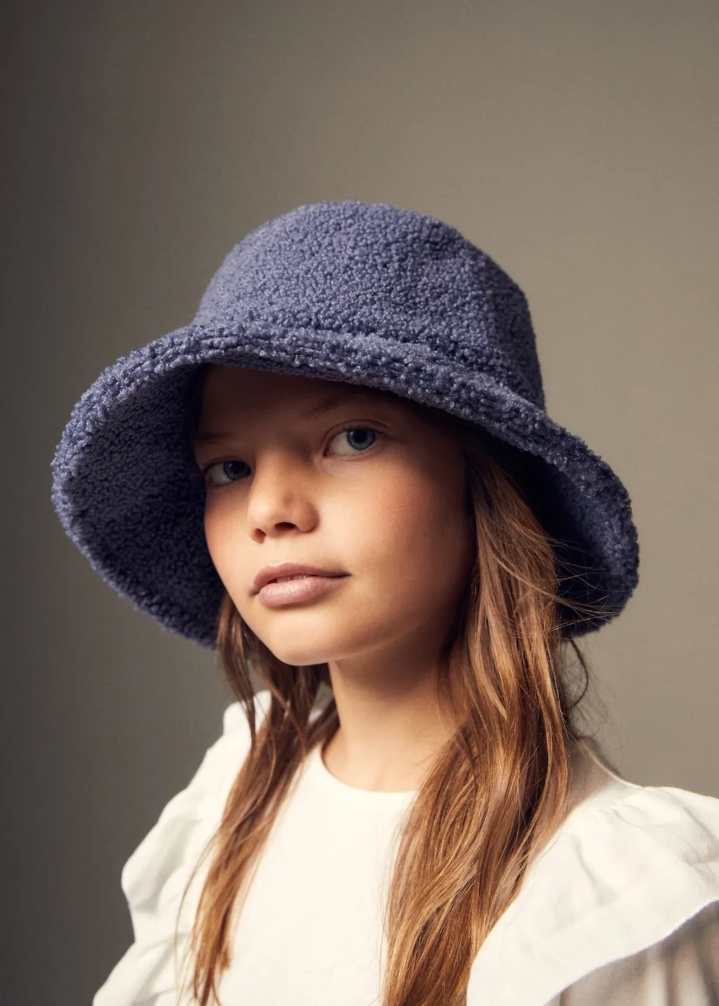 Cappello bucket pelliccia di pecora