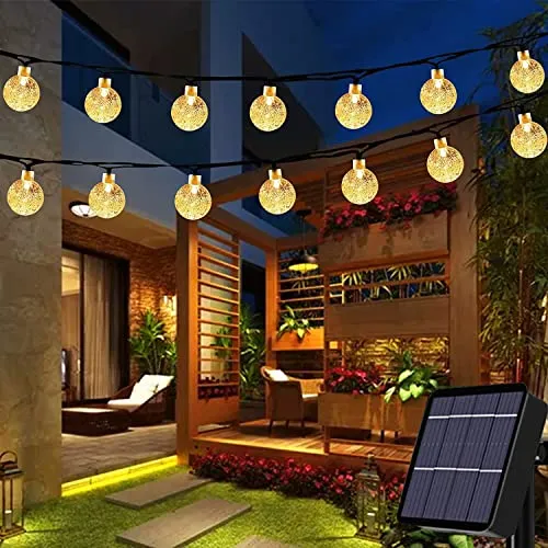 Catena Luminosa Esterno Solare,Useber 50 LED Impermeabile Luci Stringa Solare per Casa,Giardino,Feste,Natale,Balcone (Bianco Cal