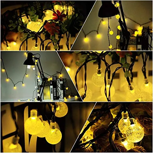 Catena Luminosa Esterno Solare,Useber 50 LED Impermeabile Luci Stringa Solare per Casa,Giardino,Feste,Natale,Balcone (Bianco Cal
