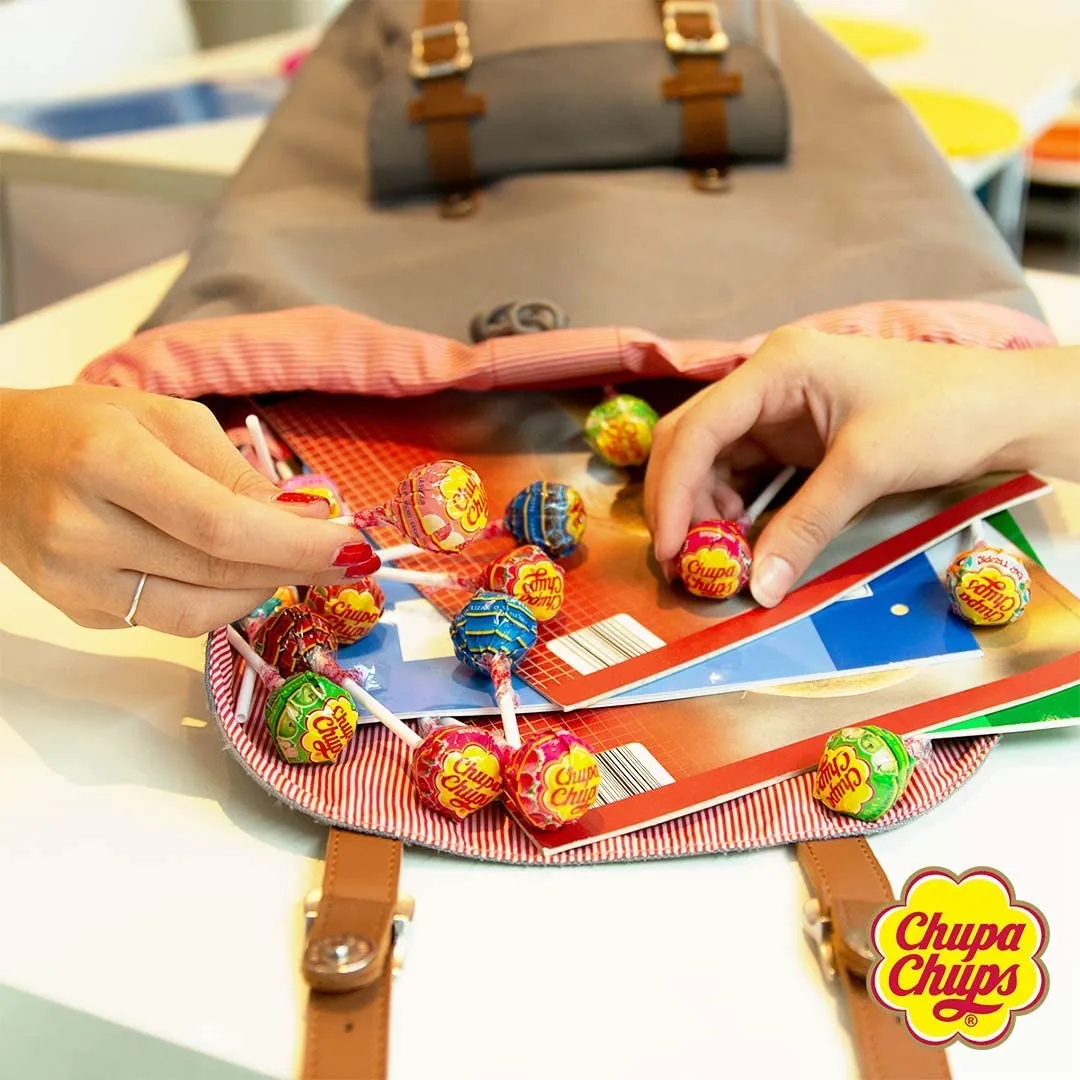 Chupa Chups Margherita, Confezione Speciale, Gusti Assortiti Frutta e Cola, Senza Glutine, Idea Regalo per Feste e Compleanni, O