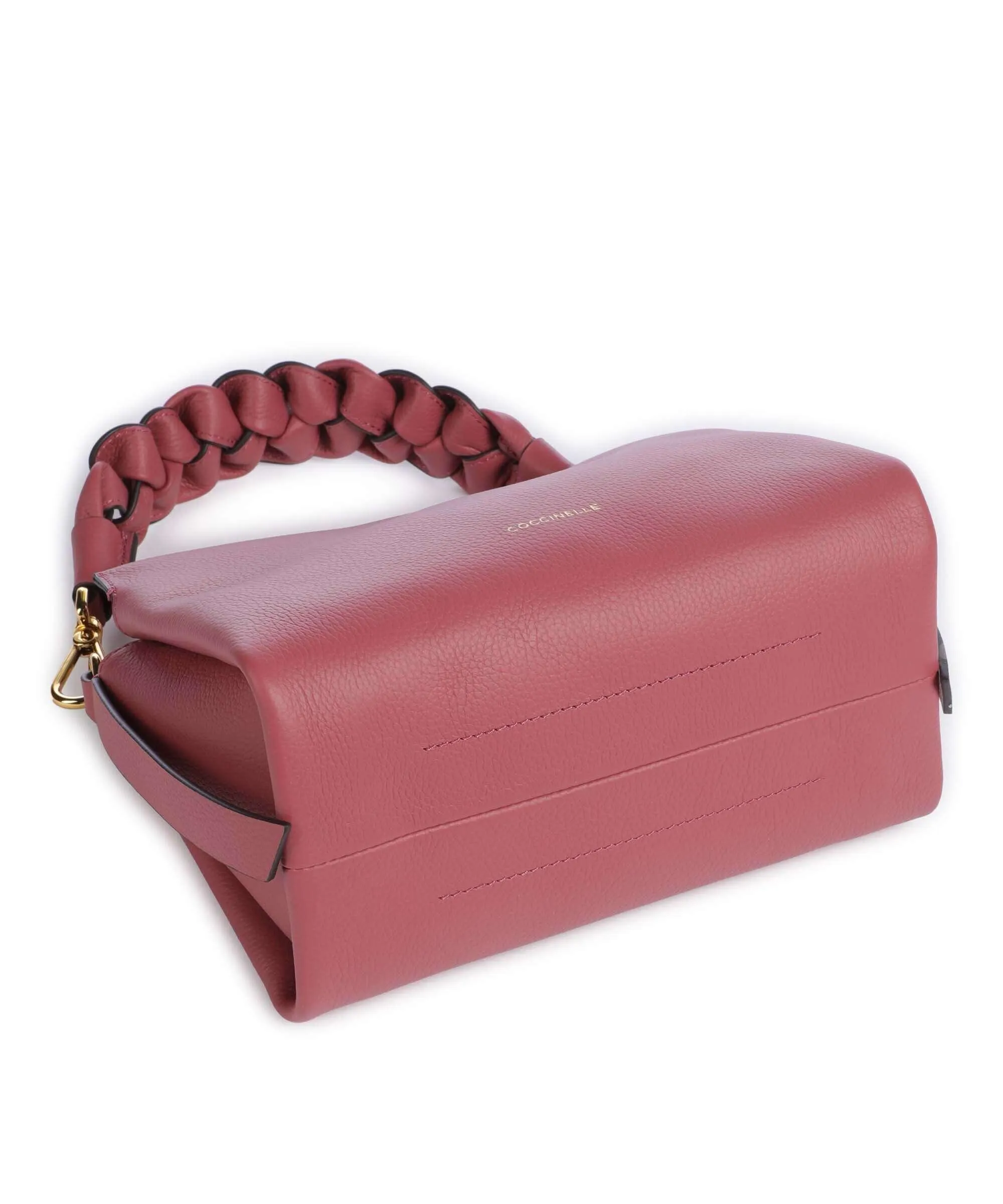  Coccinelle Boheme Grana Double Borsa a mano pelle granulata rosa  
