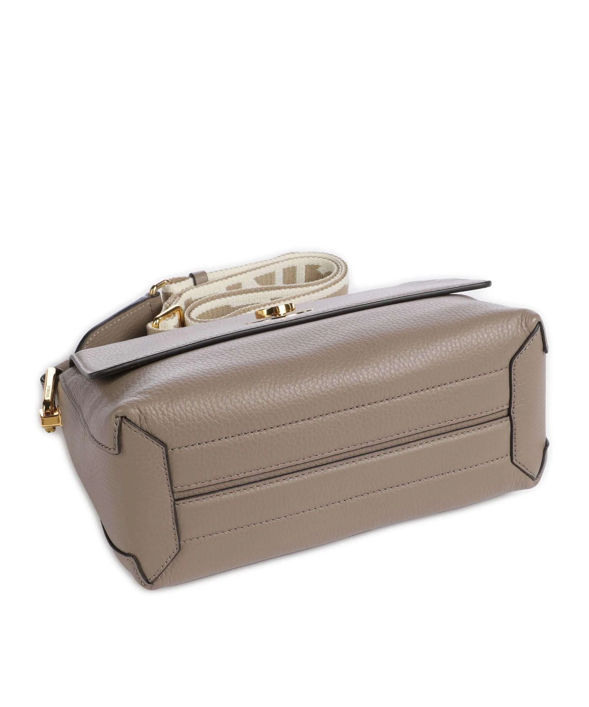  Coccinelle Liya Signature Borsa a tracolla pelle di vacchetta grana taupe  