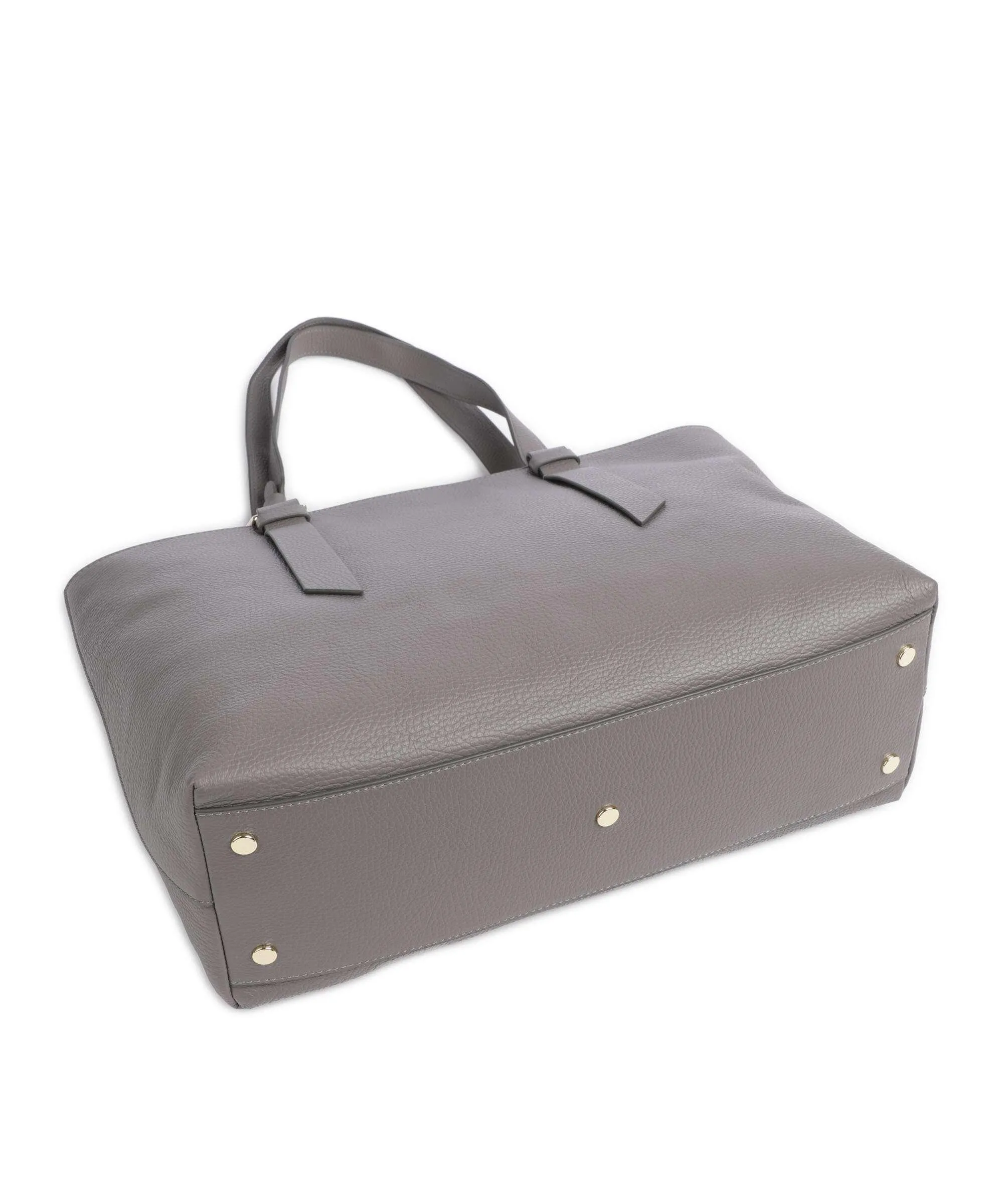  Coccinelle Malory Borsa shopper pelle di vacchetta grana grigio  