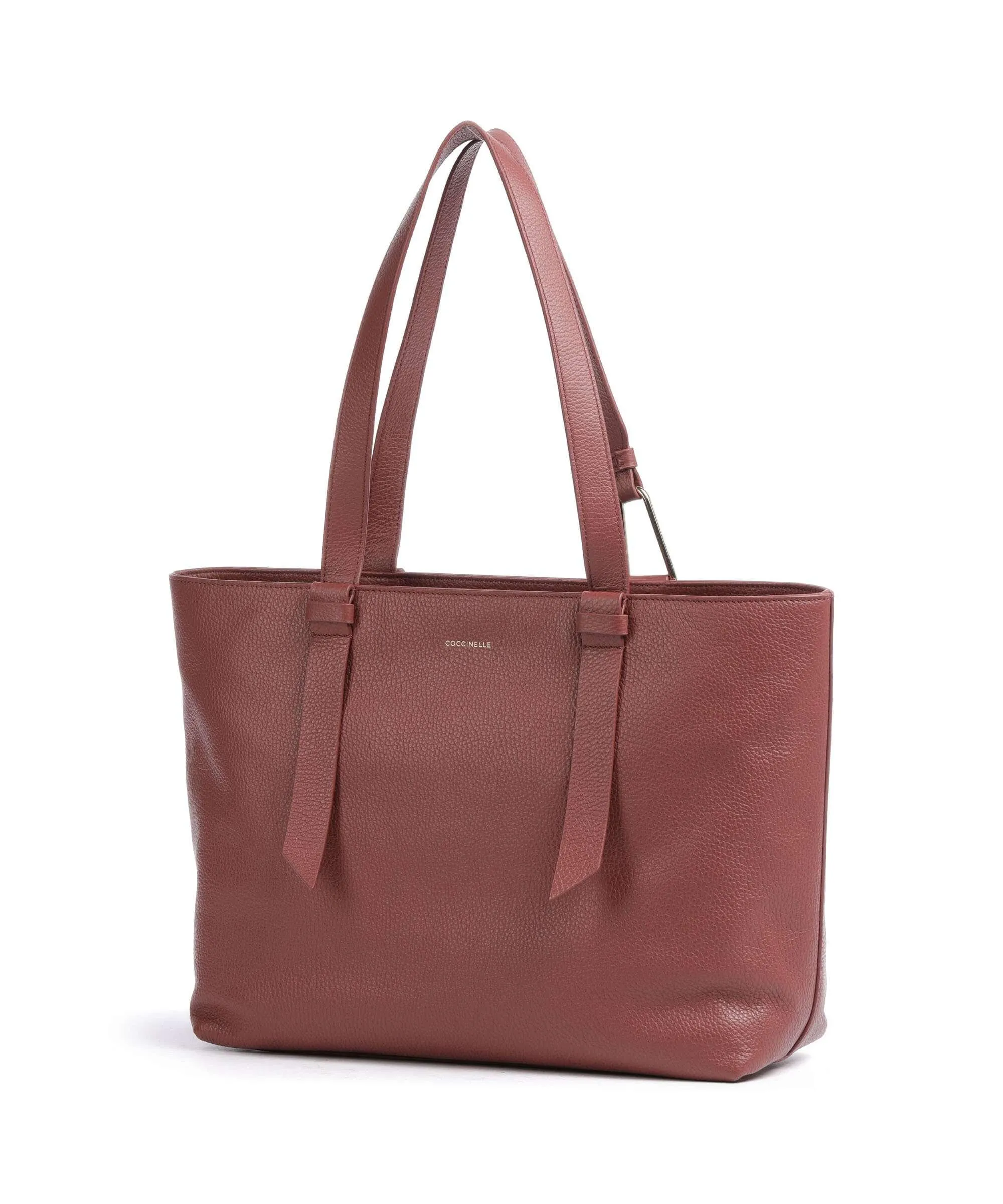  Coccinelle Malory Borsa shopper pelle di vacchetta grana marrone  