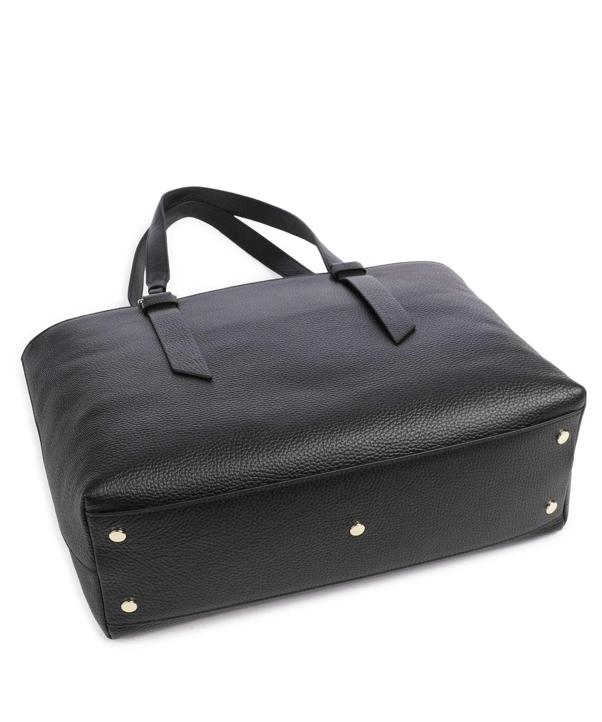  Coccinelle Malory Borsa shopper pelle di vacchetta grana nero  