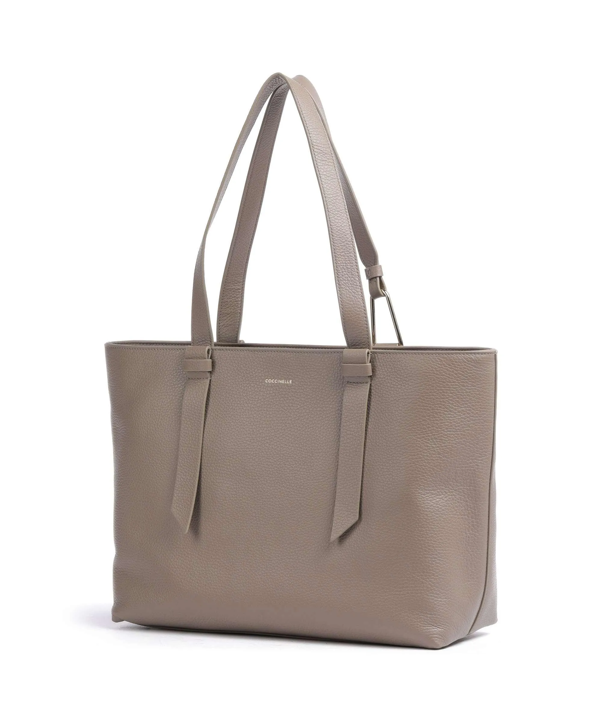  Coccinelle Malory Borsa shopper pelle di vacchetta grana taupe  