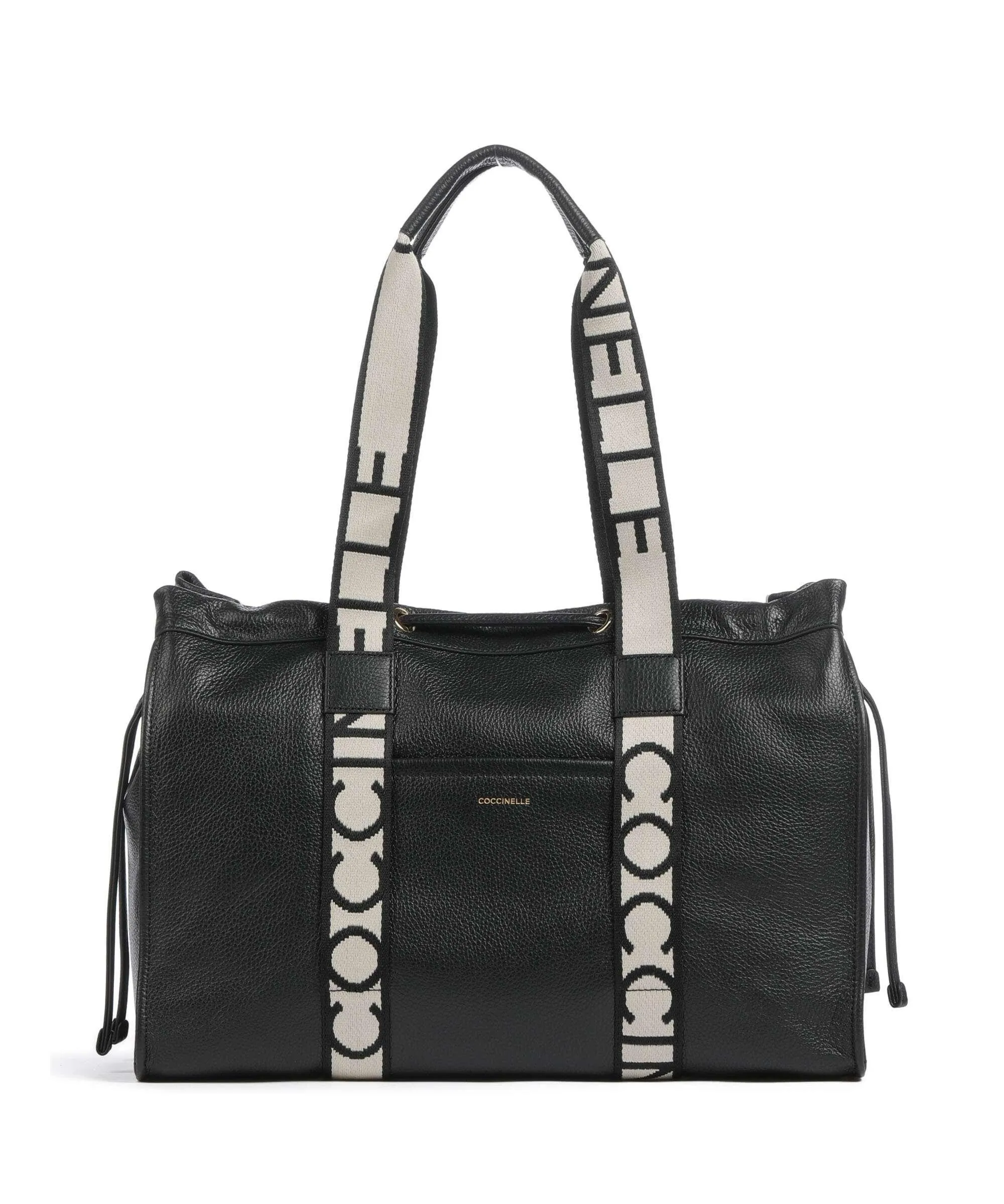  Coccinelle Signature 2Day Borsa shopper pelle granulata nero  