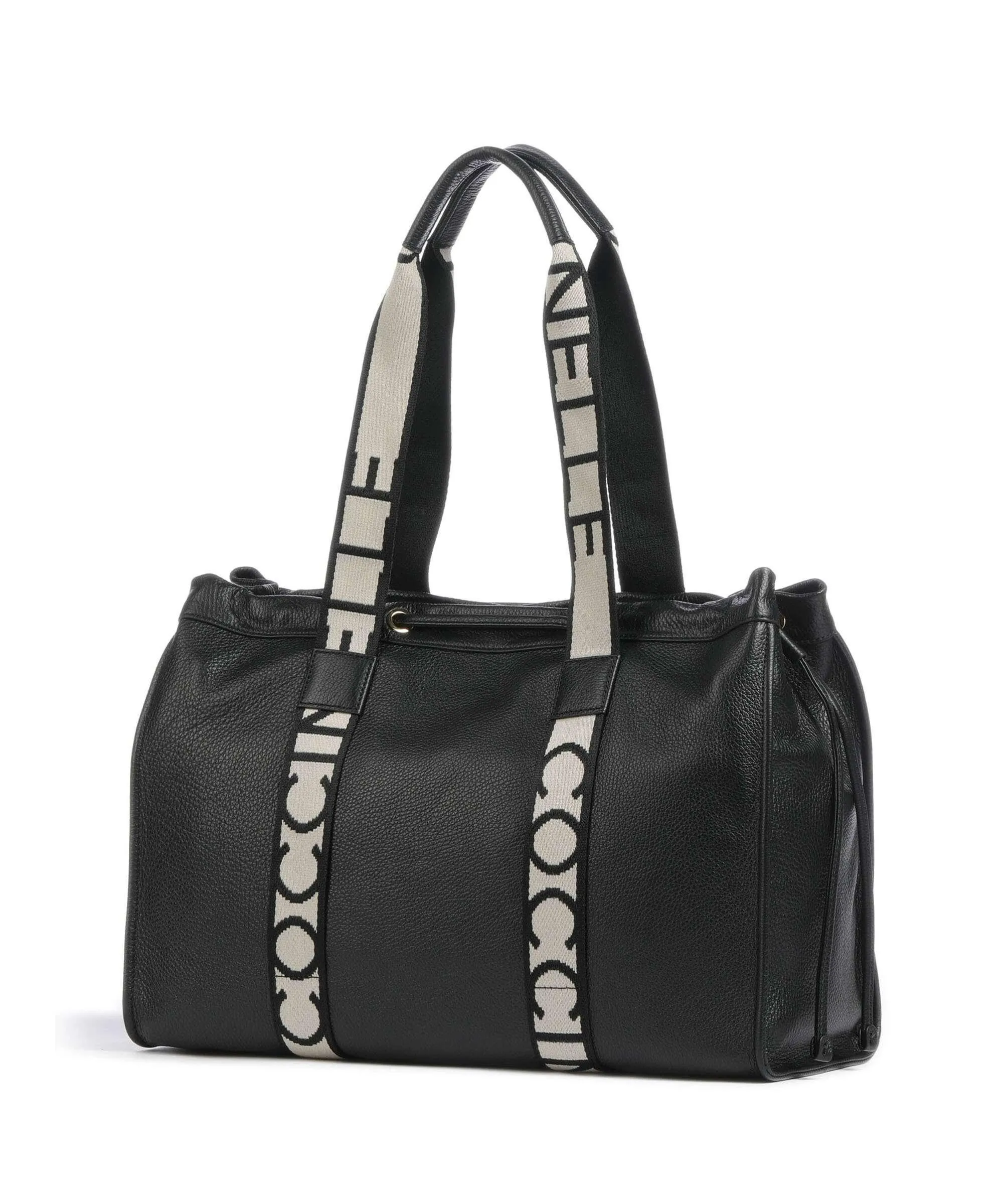  Coccinelle Signature 2Day Borsa shopper pelle granulata nero  