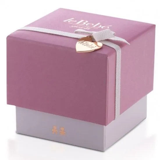 Collana con Ciondolo Bimba in Oro Rosé e Diamanti 0.22ct Le Bebé