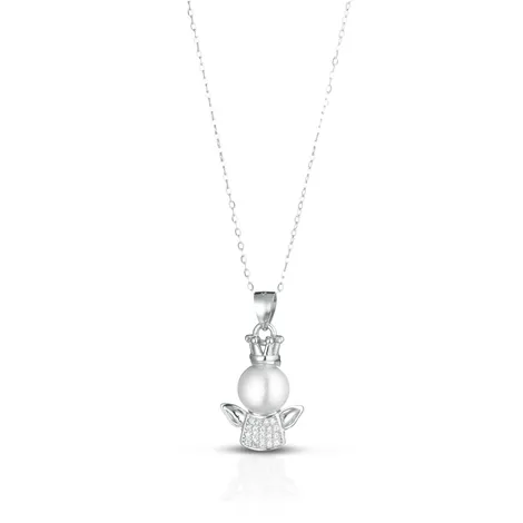  Collana con ciondolo principe e cristalli