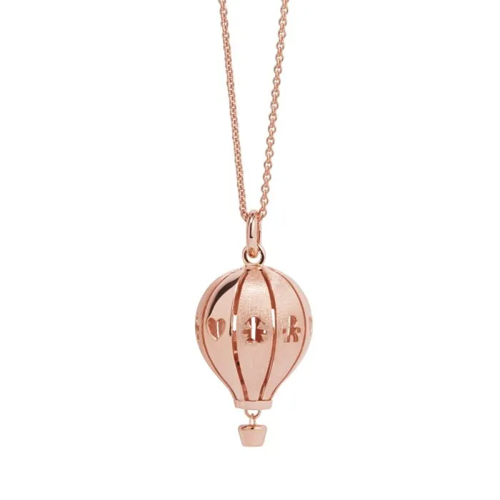 Collana con Ciondolo Suonamore Mongolfiera Rosè Donna Le Bebé