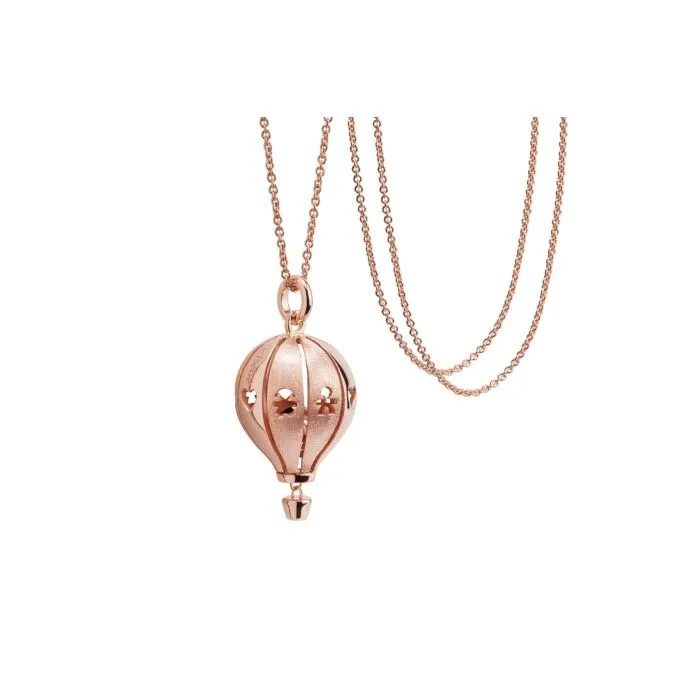 Collana con Ciondolo Suonamore Mongolfiera Rosè Donna Le Bebé
