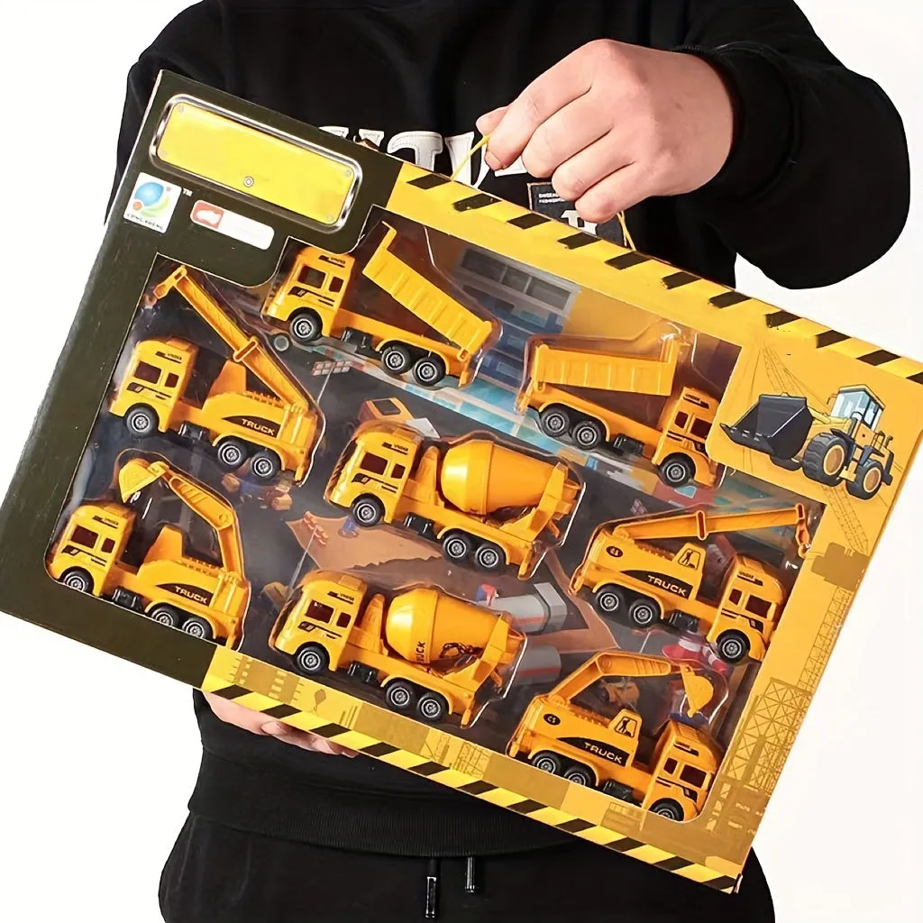Combinazione Di Escavatori Pull-back Inerziali Da 8 Pezzi: Regali Di Natale E Vacanze Perfetti Per I Bambini! Regali Di Natale D