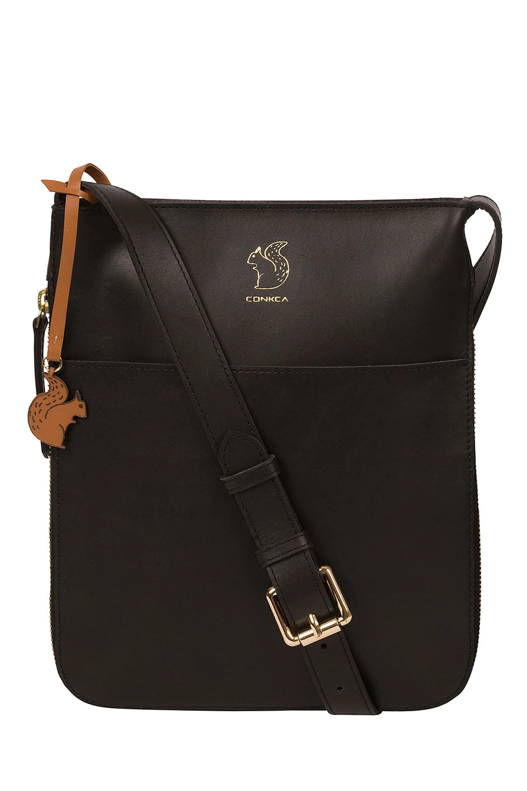 Conkca - Lautner - Borsa a tracolla in pelle conciata al vegetale    