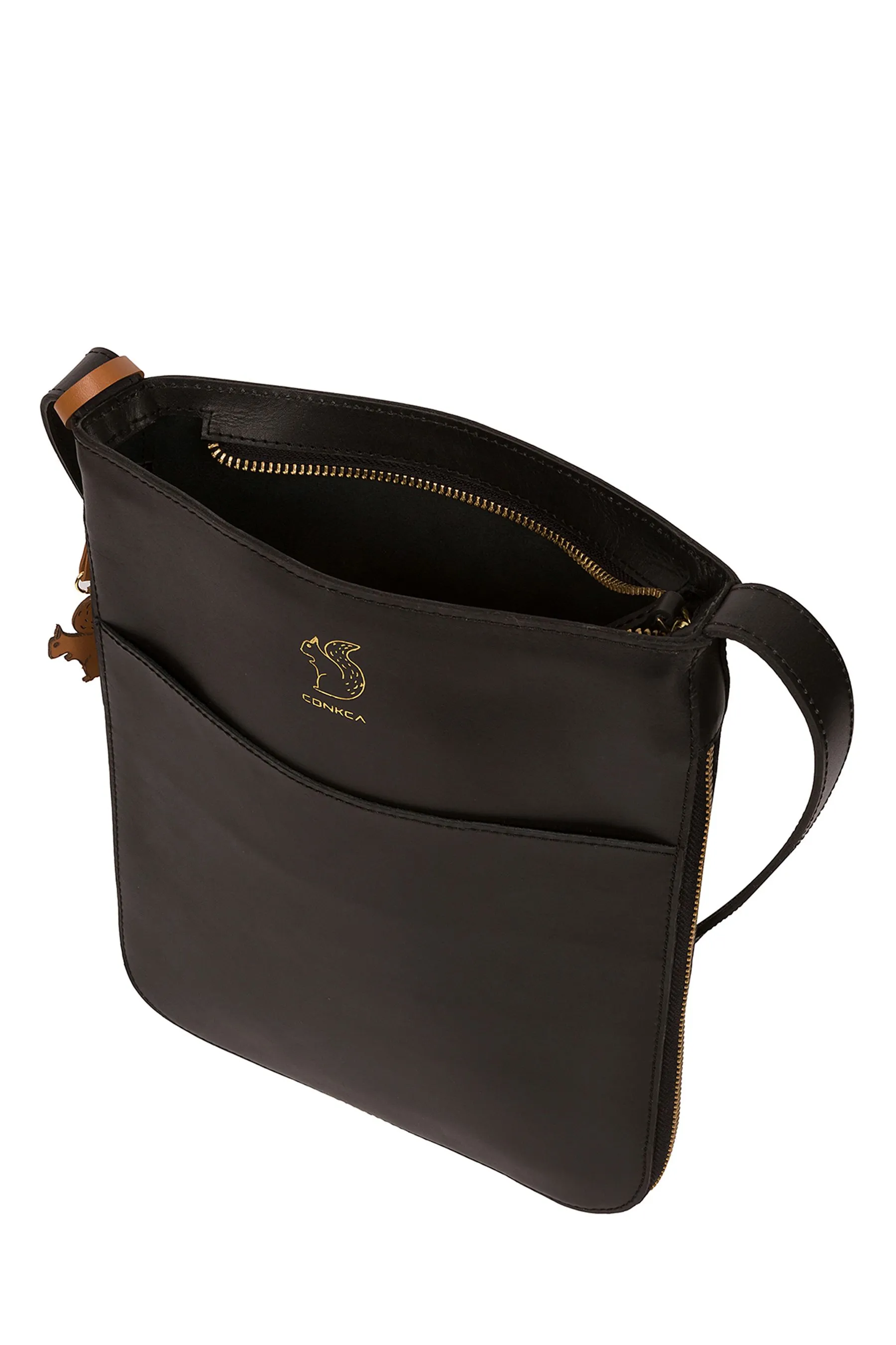 Conkca - Lautner - Borsa a tracolla in pelle conciata al vegetale    